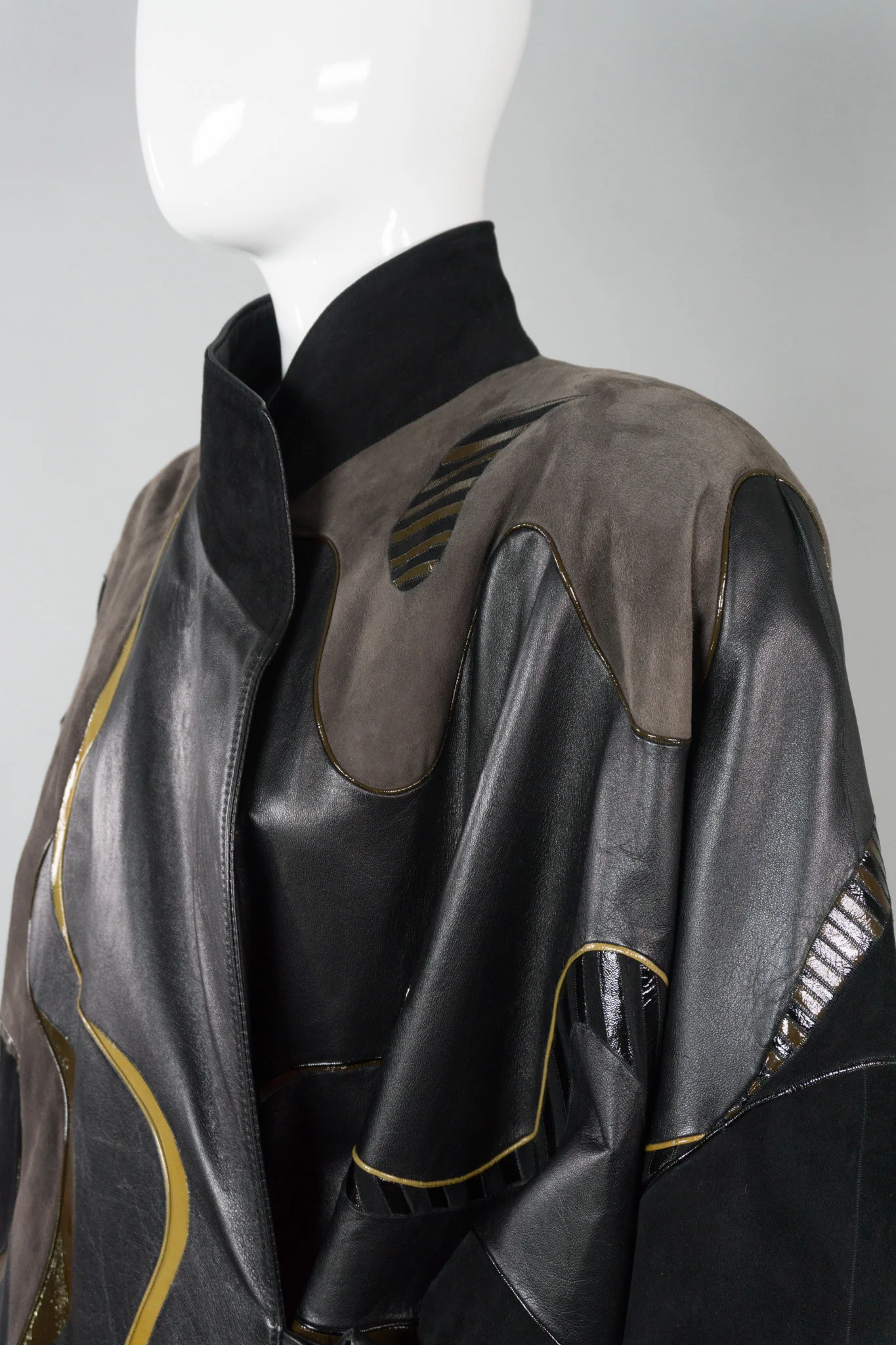 Leather Wrap Coat - Image 11