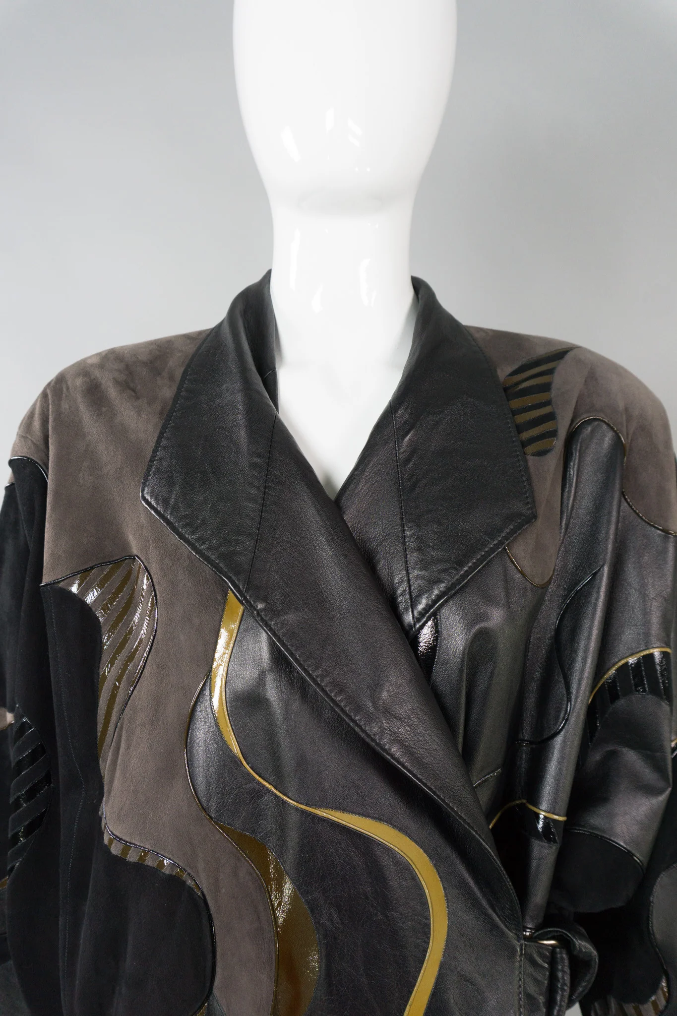 Leather Wrap Coat - Image 14