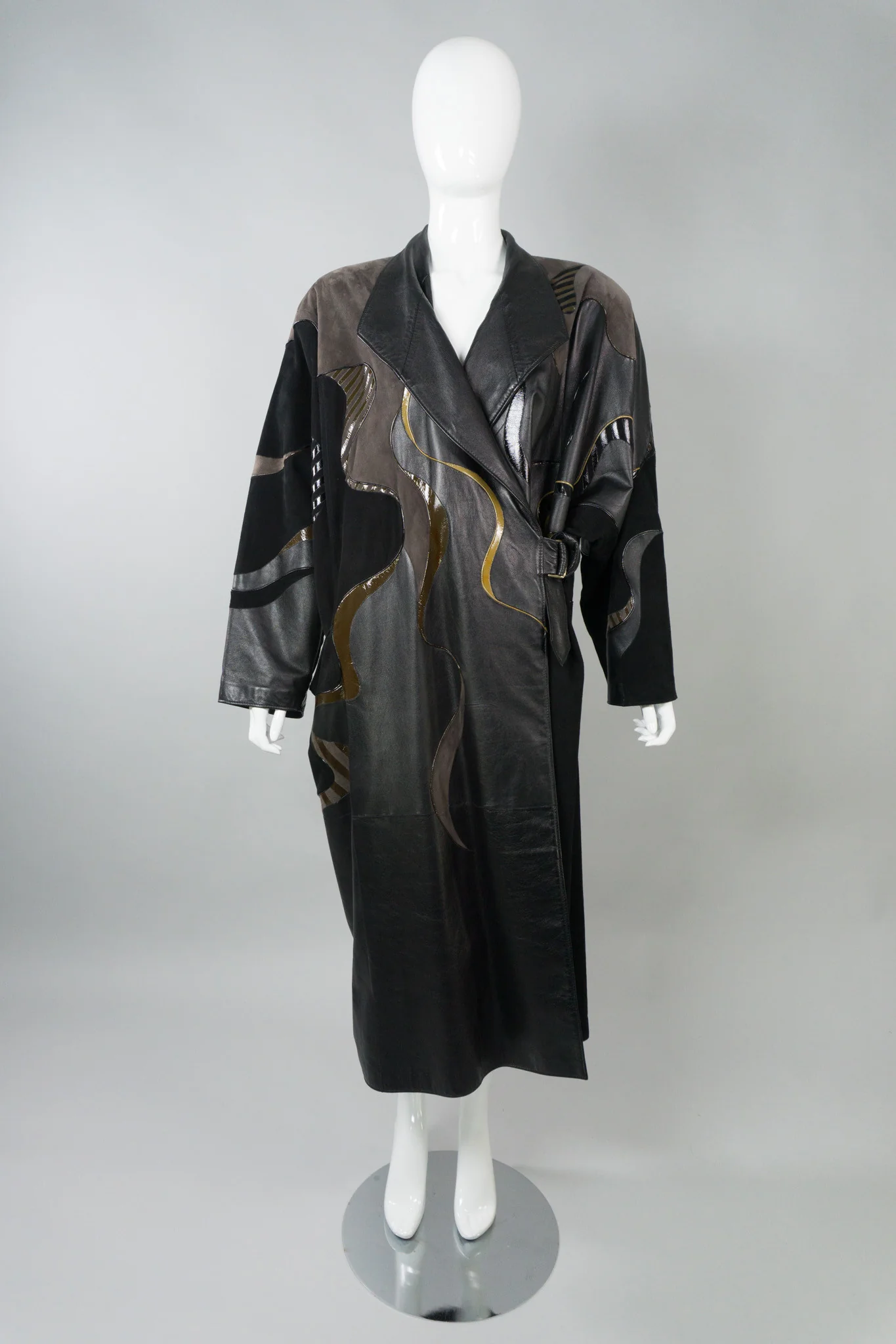 Leather Wrap Coat - Image 2