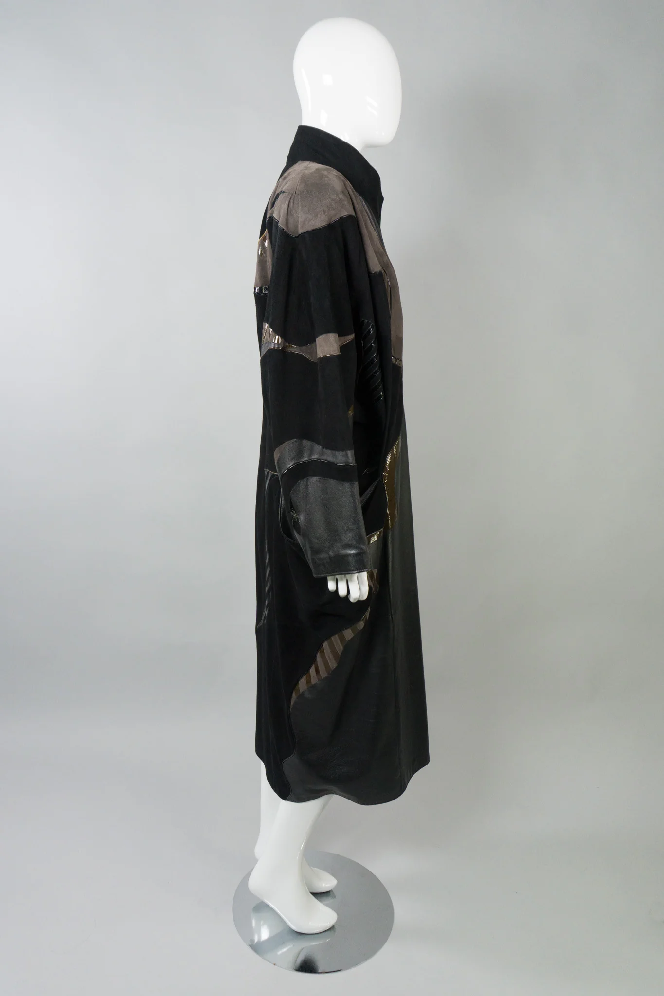 Leather Wrap Coat - Image 9