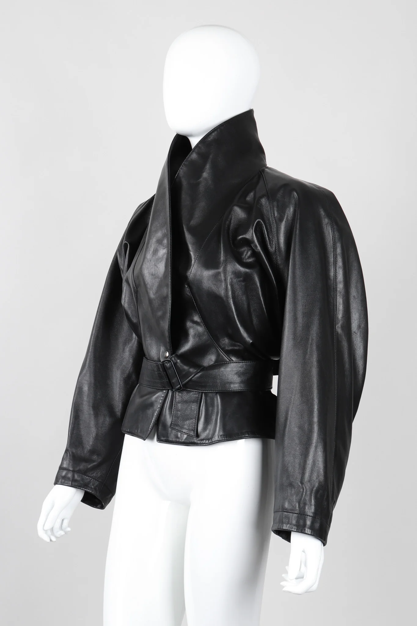 Leather Wrap Jacket - Image 10