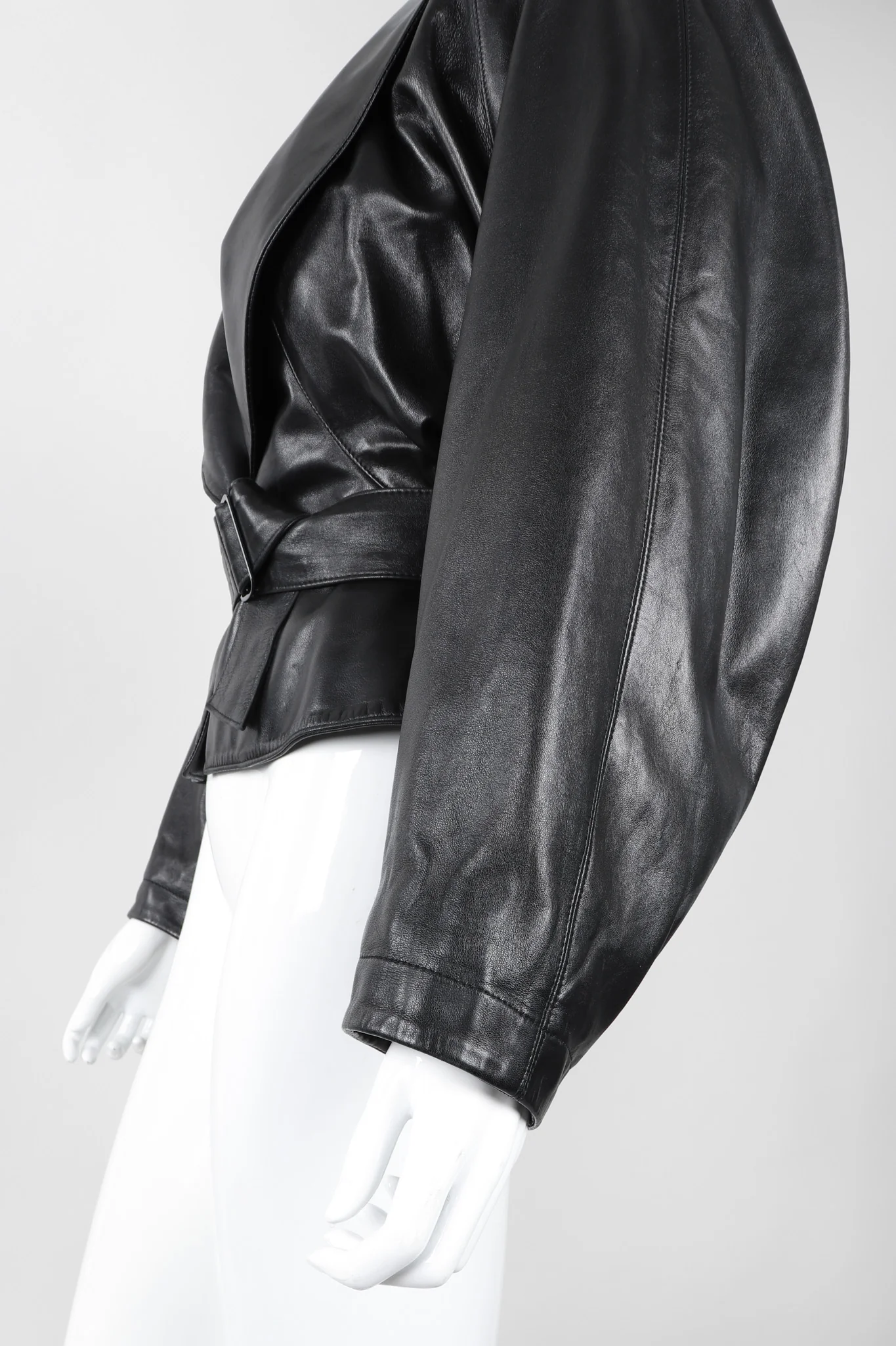 Leather Wrap Jacket - Image 8