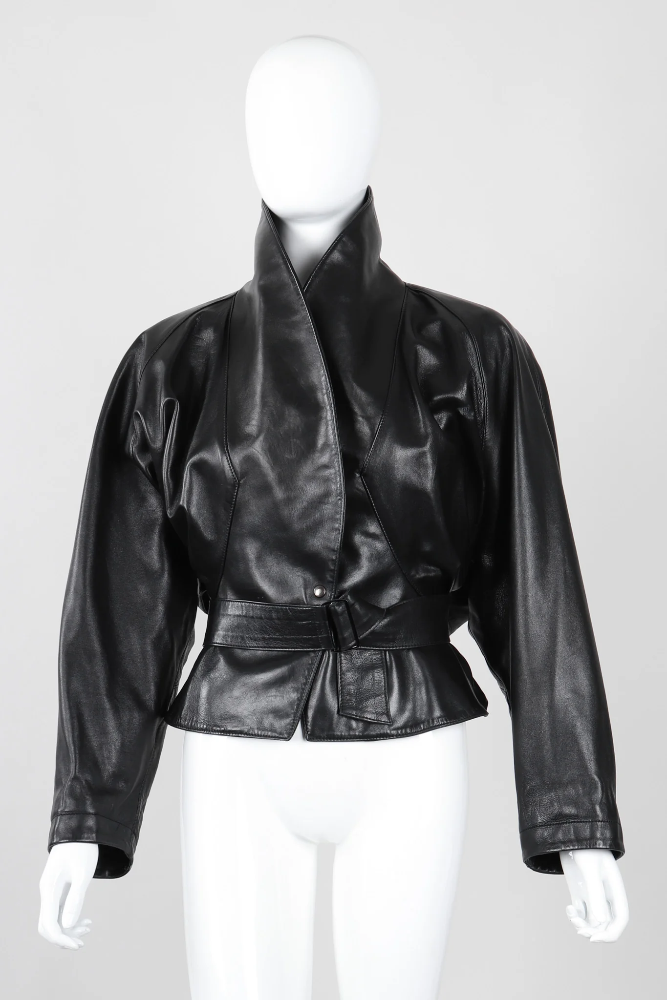 Leather Wrap Jacket - Image 9