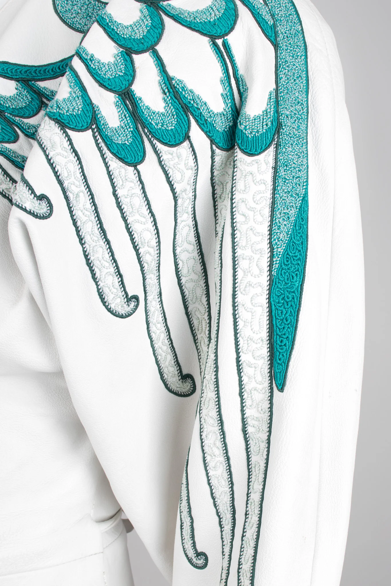 Leather Wrap Wing Jacket - Image 8