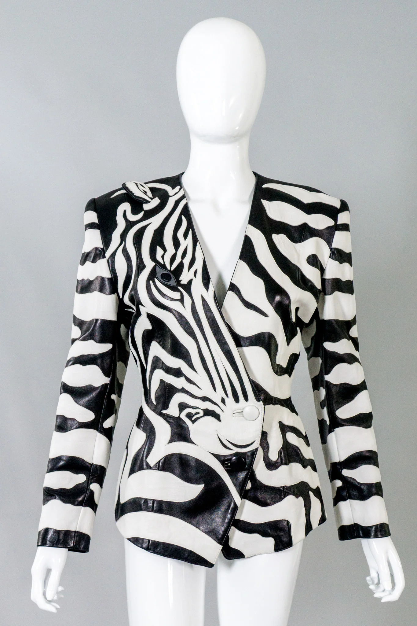 Leather Zebra Jacket