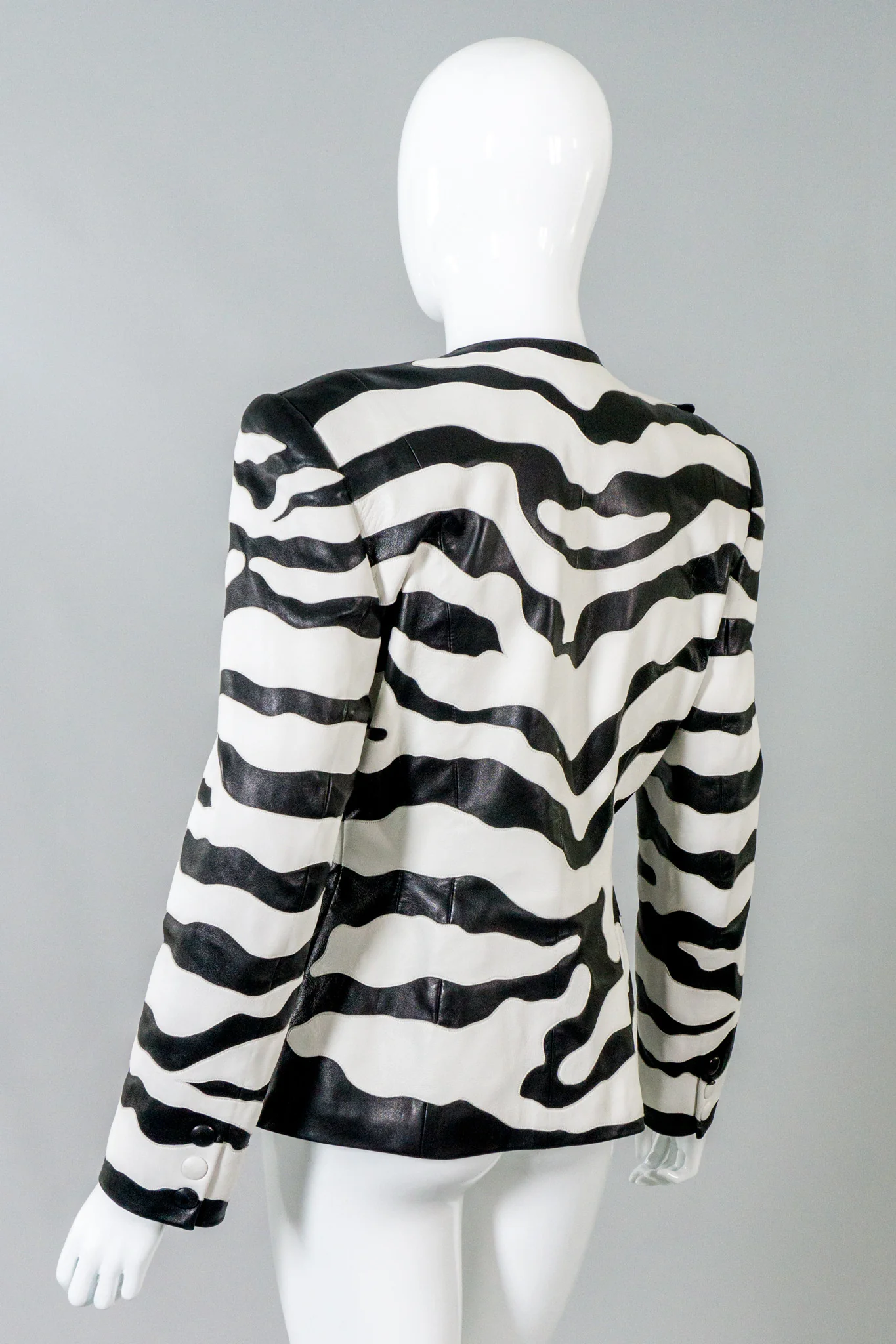 Leather Zebra Jacket - Image 4