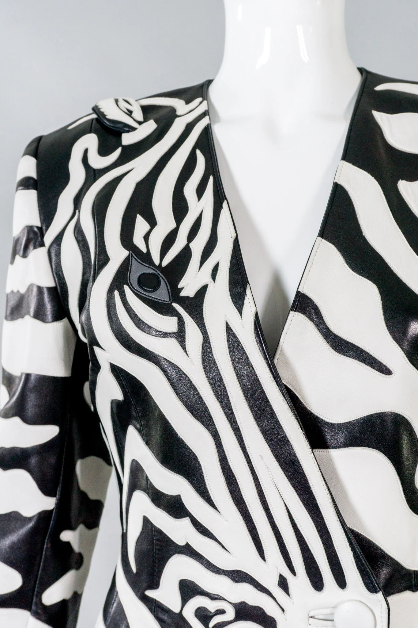 Leather Zebra Jacket - Image 6