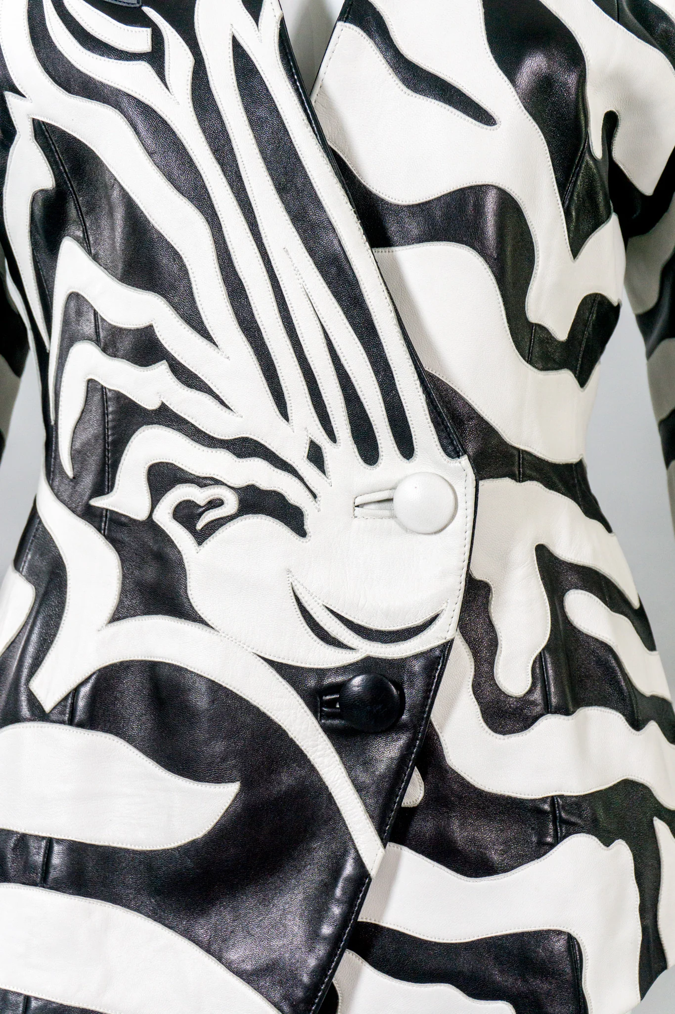 Leather Zebra Jacket - Image 7