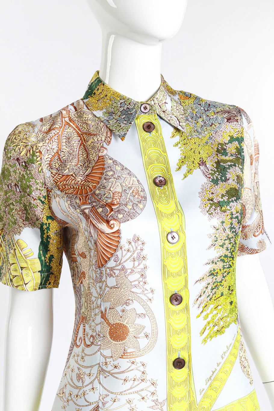 Legendes Tree Silk Button Down - Image 4