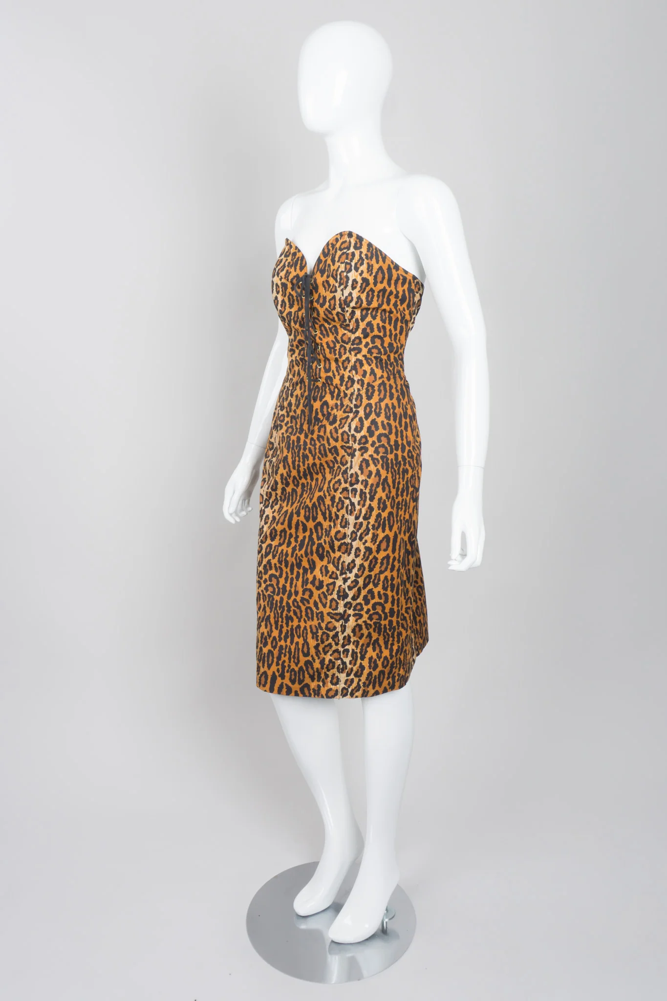 Leopard Bustier Dress - Image 3
