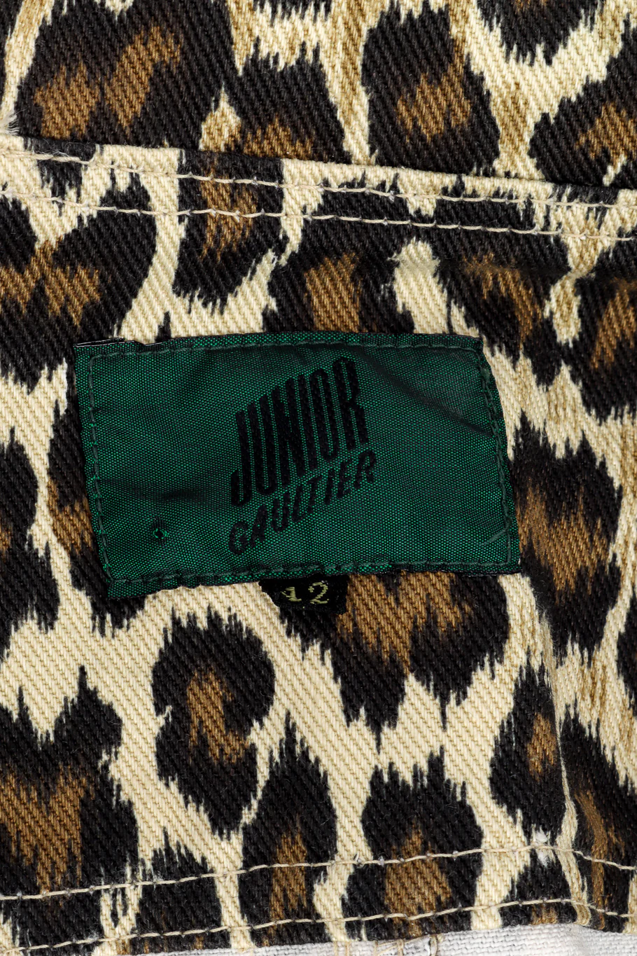 Leopard Denim Peplum Jacket - Image 10