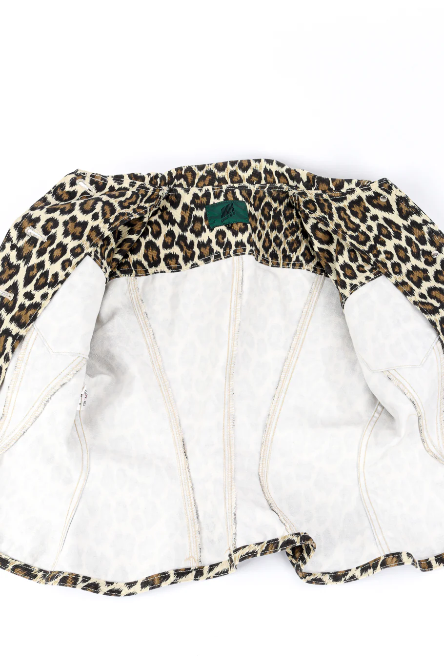 Leopard Denim Peplum Jacket - Image 8