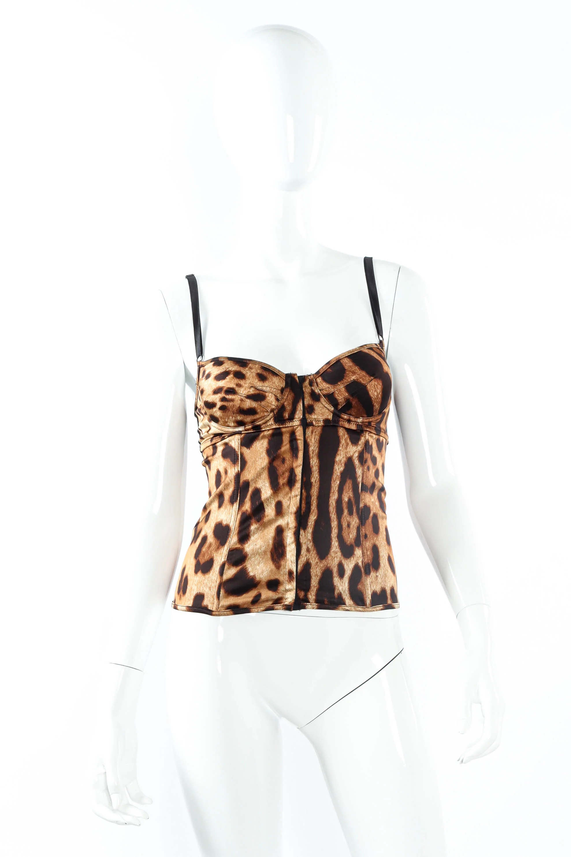 Leopard Print Bustier Top