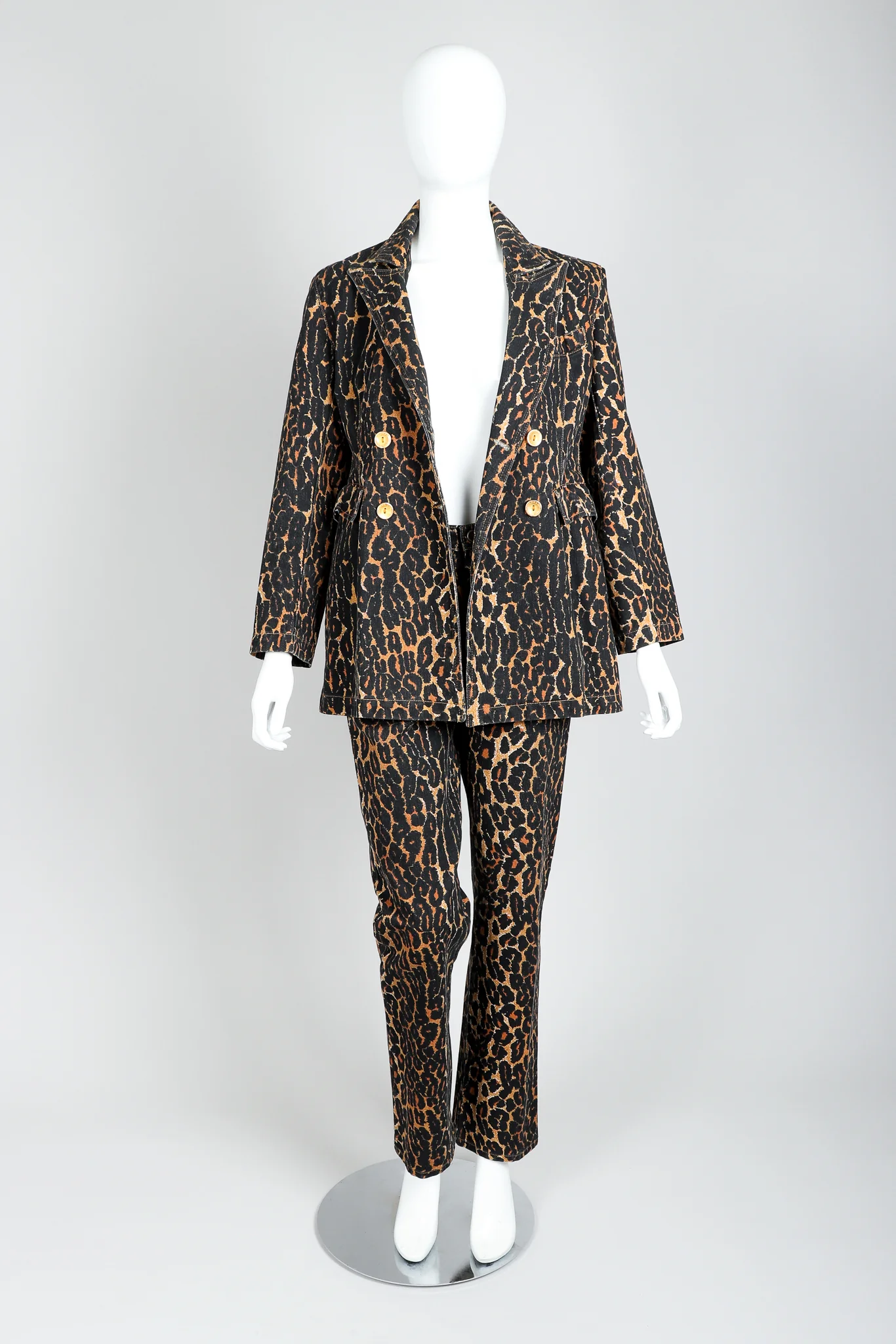 Leopard Print Denim Jacket & Jean Set - Image 3