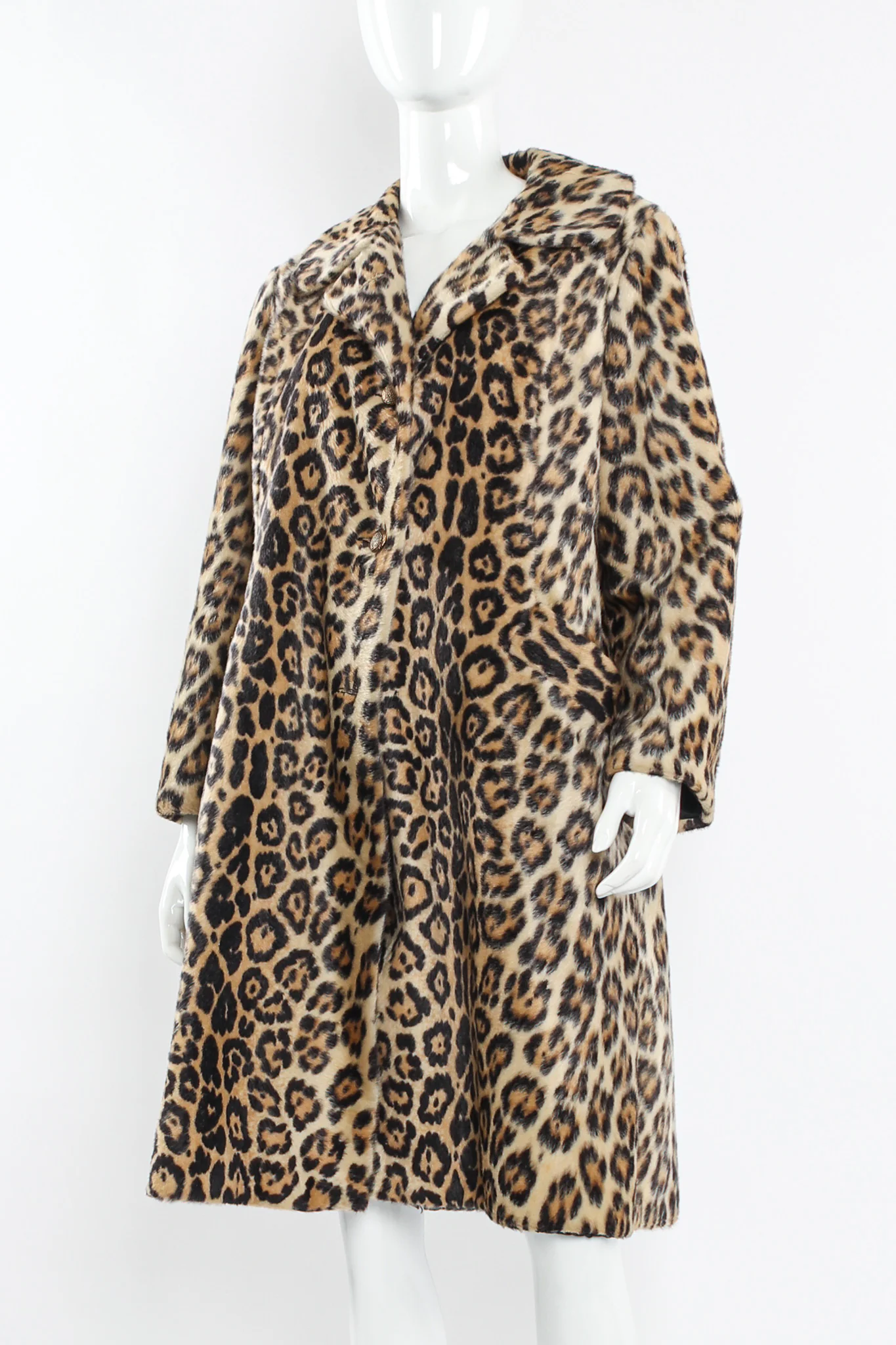 Leopard Print Fur Coat - Image 2
