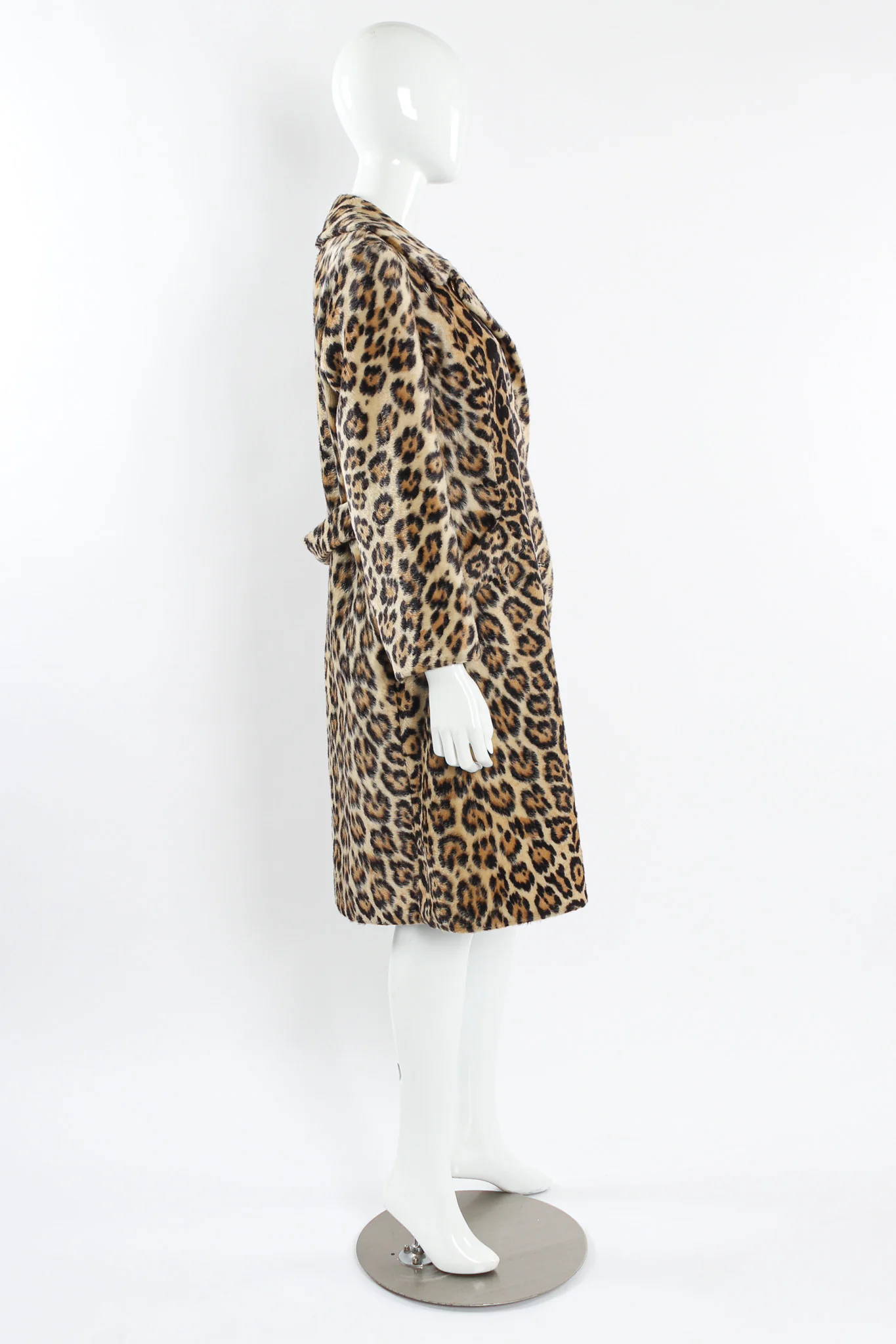 Leopard Print Fur Coat - Image 4