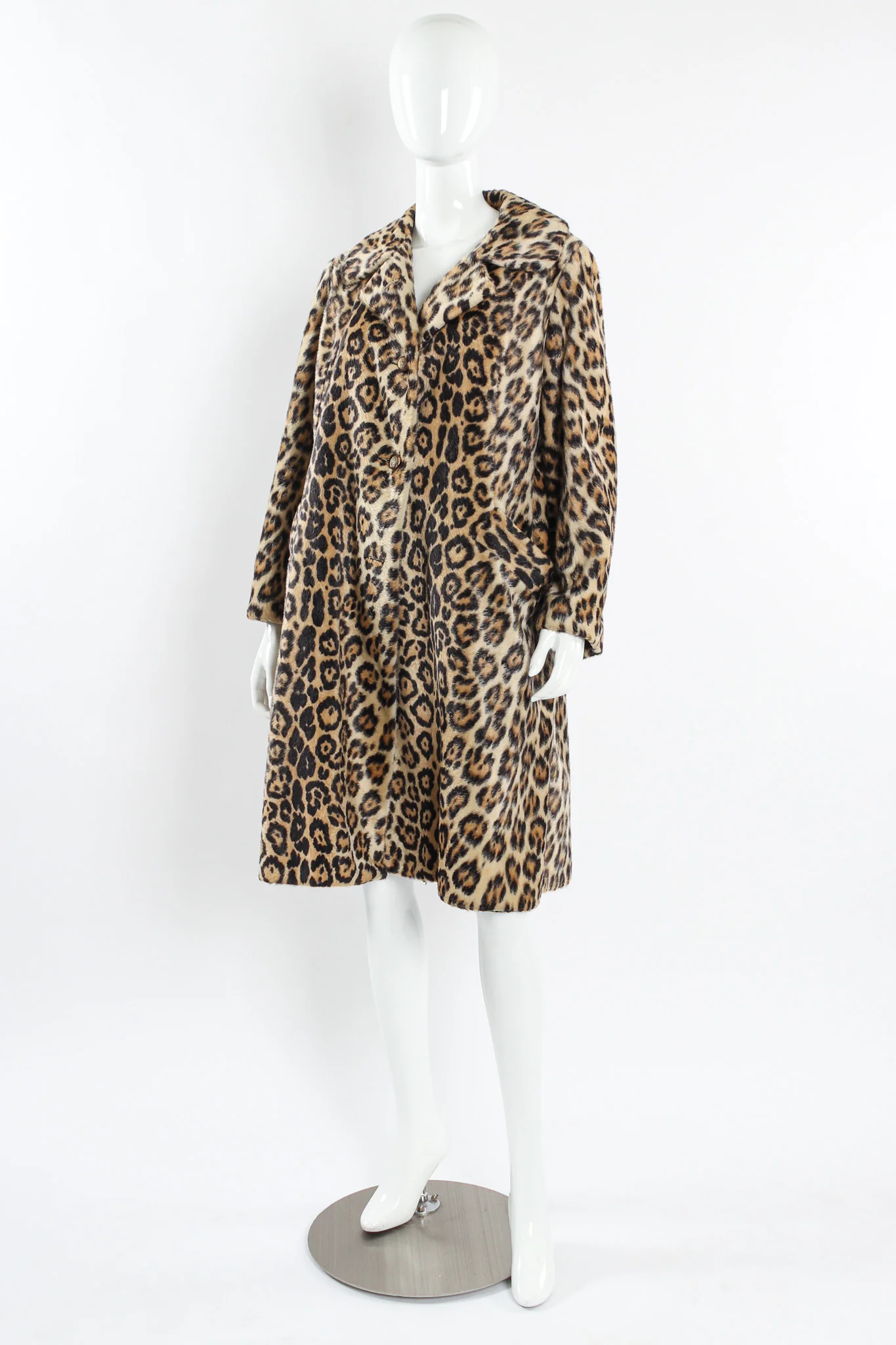 Leopard Print Fur Coat - Image 5