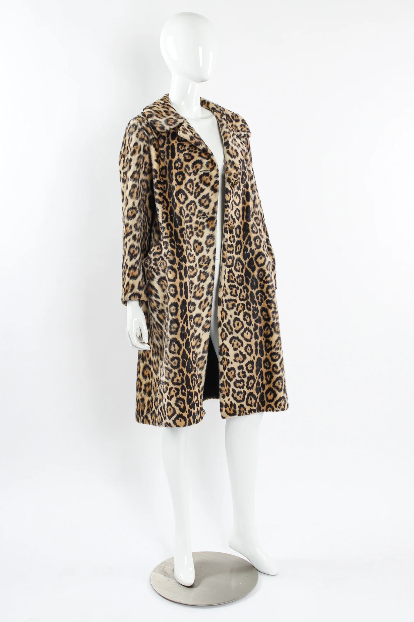 Leopard Print Fur Coat - Image 6