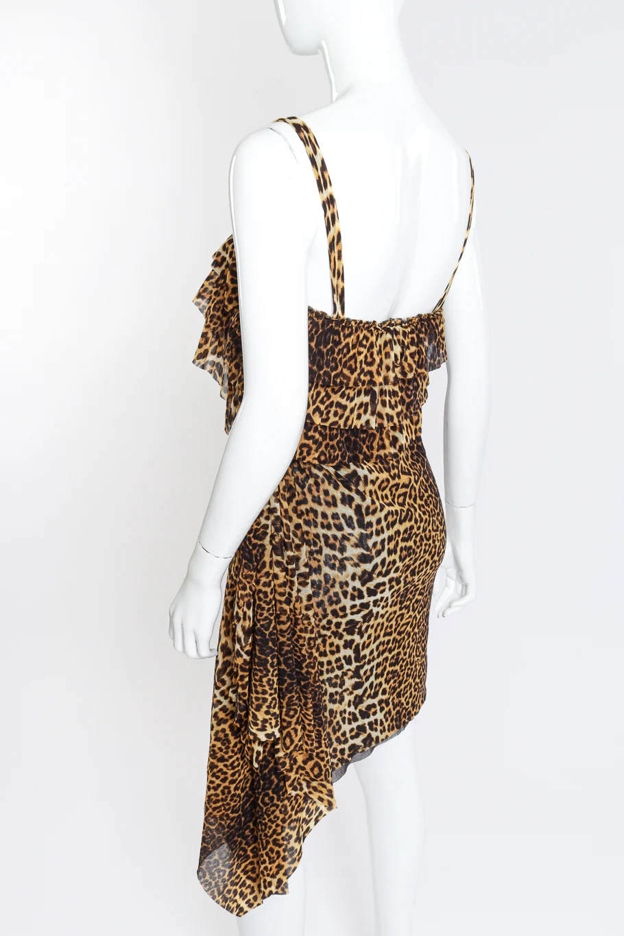 Leopard Print Ruffle Dress - Image 3