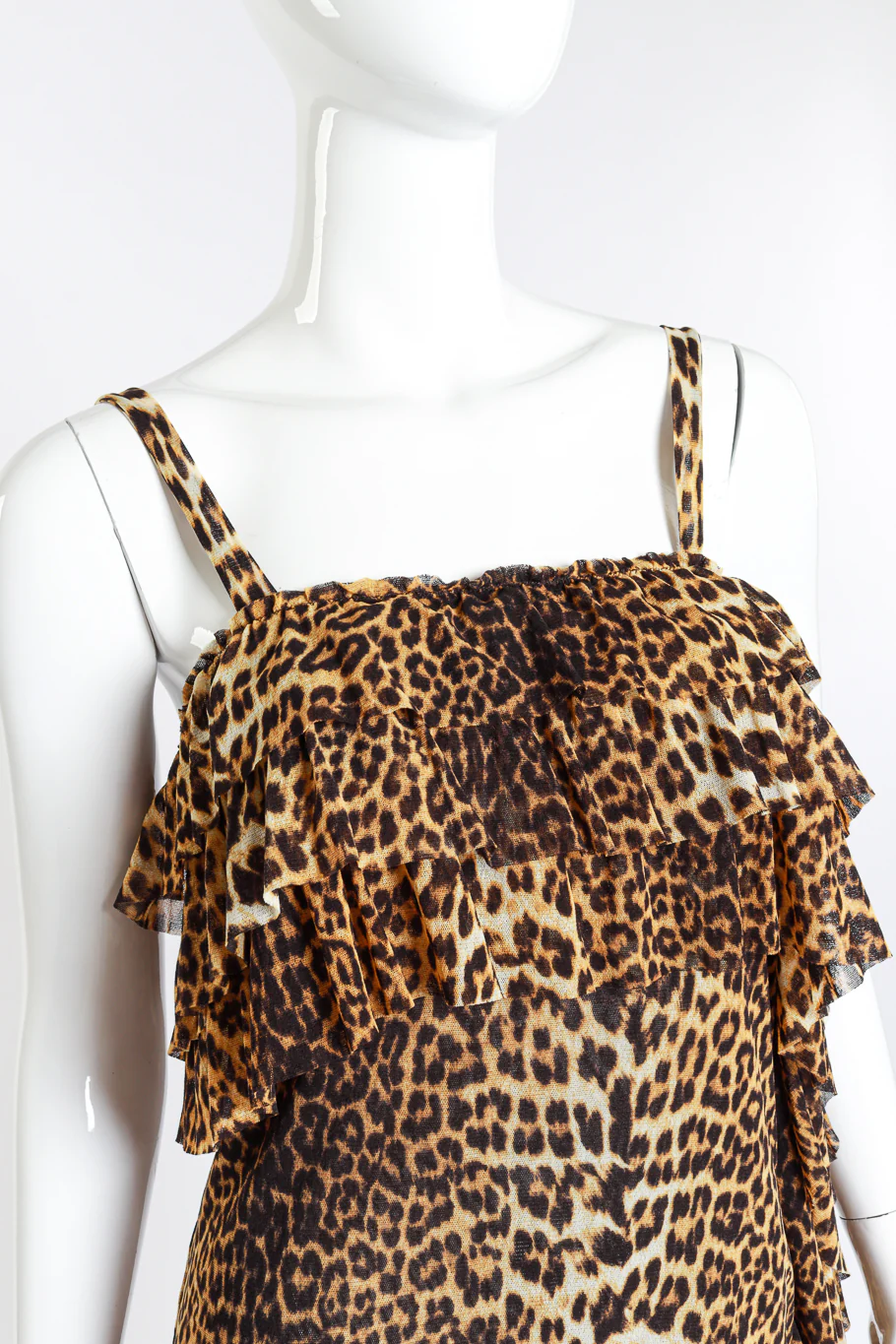 Leopard Print Ruffle Dress - Image 5