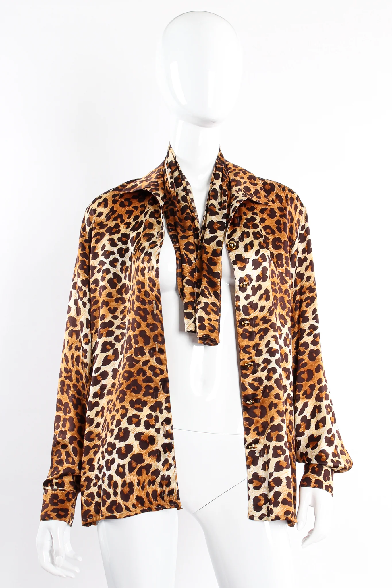 Leopard Print Shirt & Scarf - Image 7
