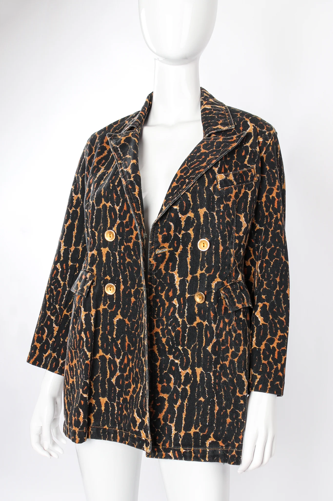 Leopard Print Twill Jacket - Image 4