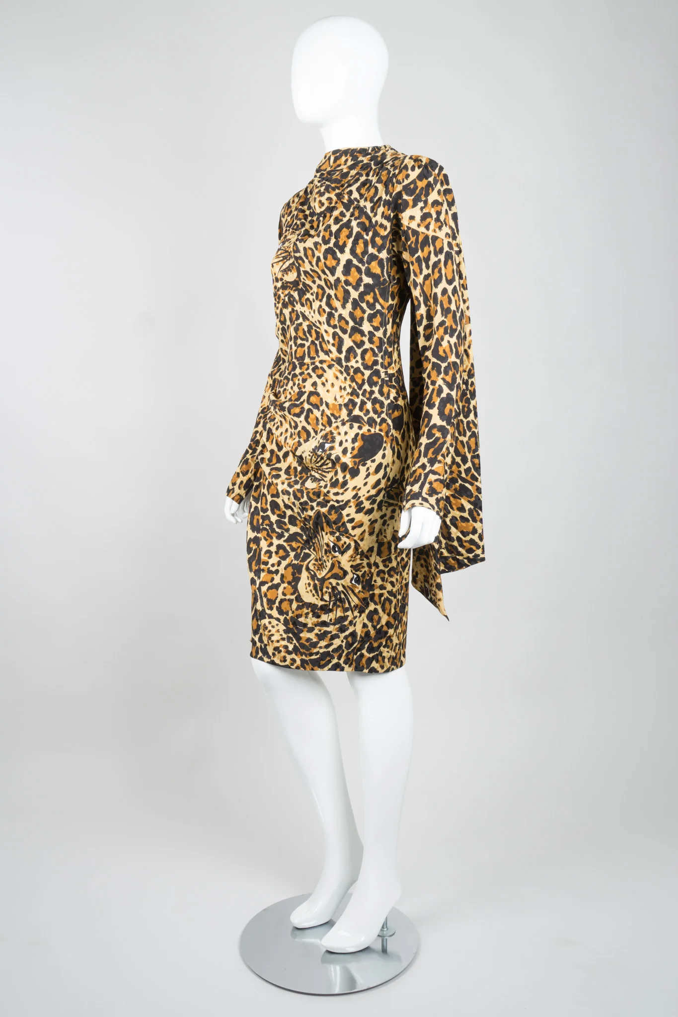 1986 A/W Leopard Scarf Dress - Image 4
