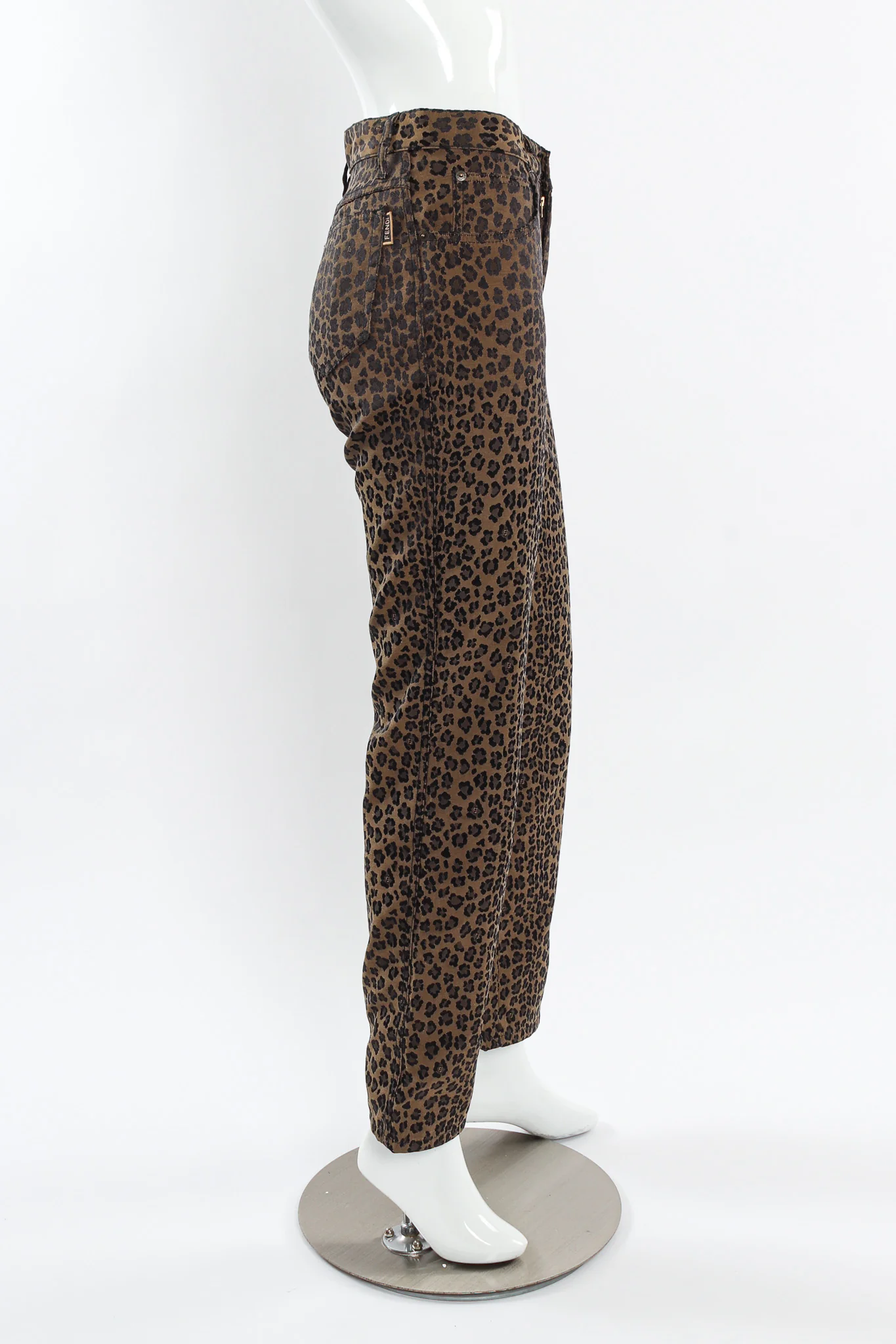 Leopard Signed Logo Print Jeans - Image 3