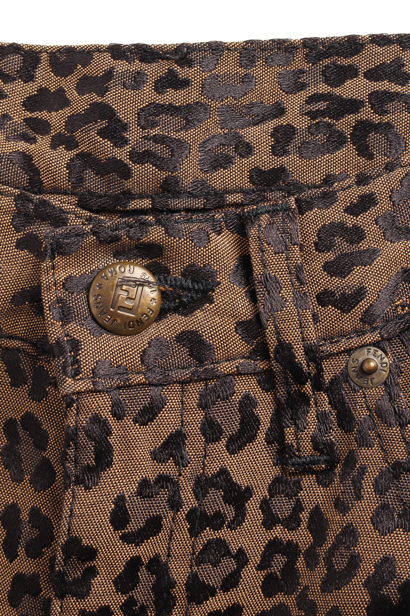 Leopard Signed Logo Print Jeans - Image 6