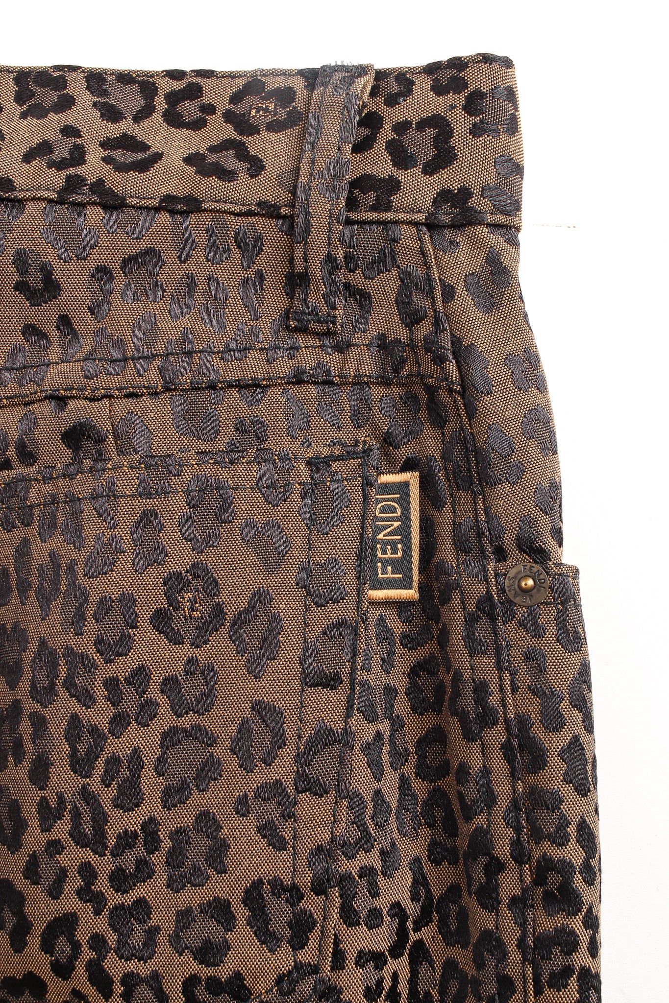 Leopard Signed Logo Print Jeans - Image 9