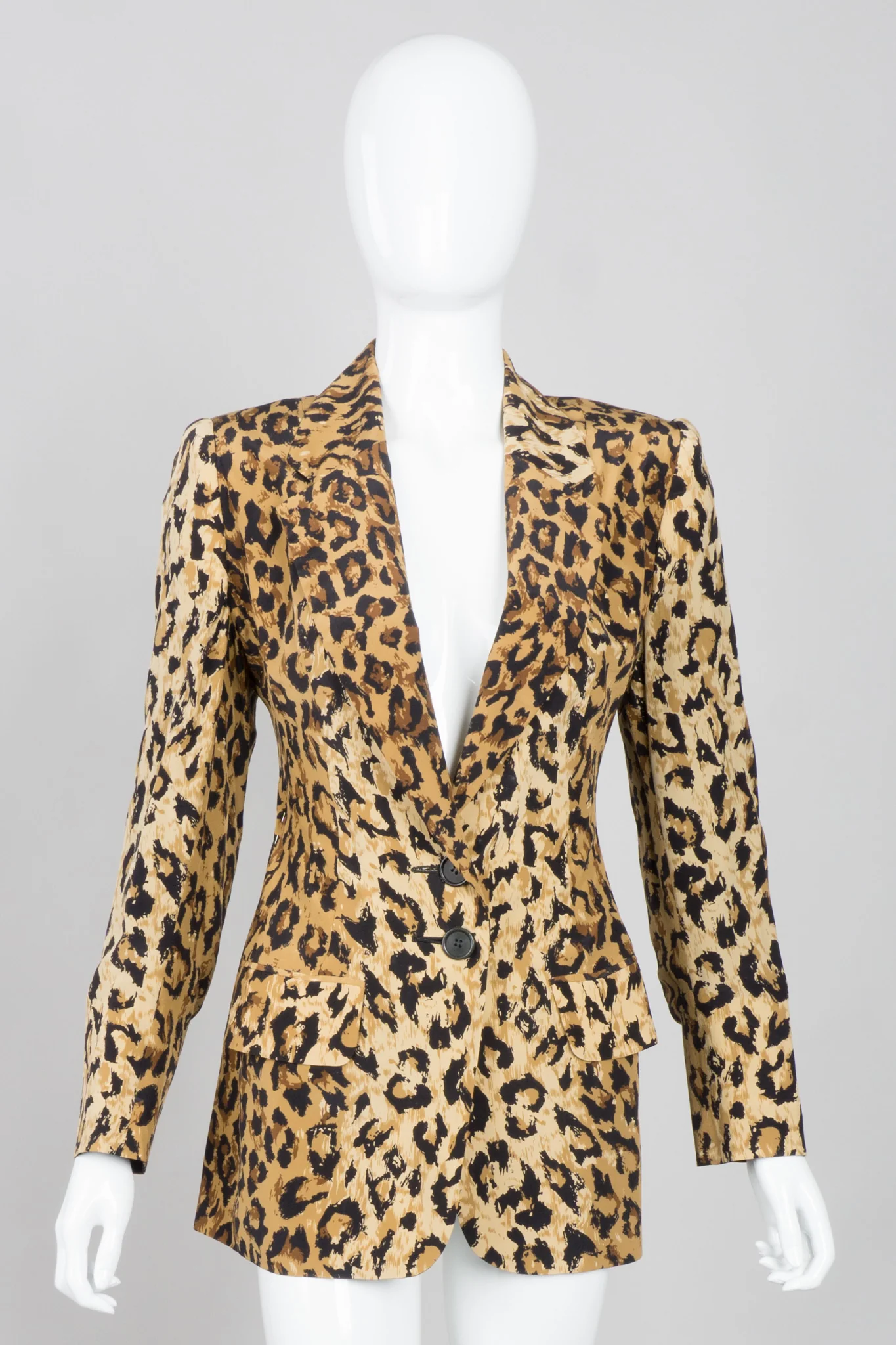 Leopard Silk Blazer - Image 3