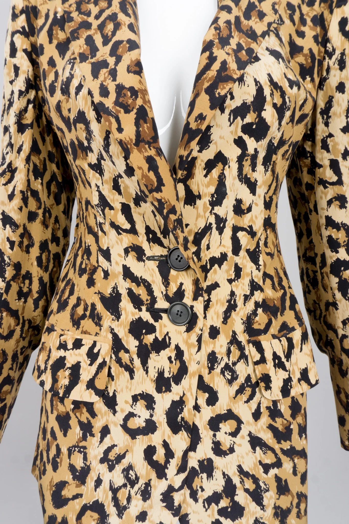 Leopard Silk Blazer - Image 8