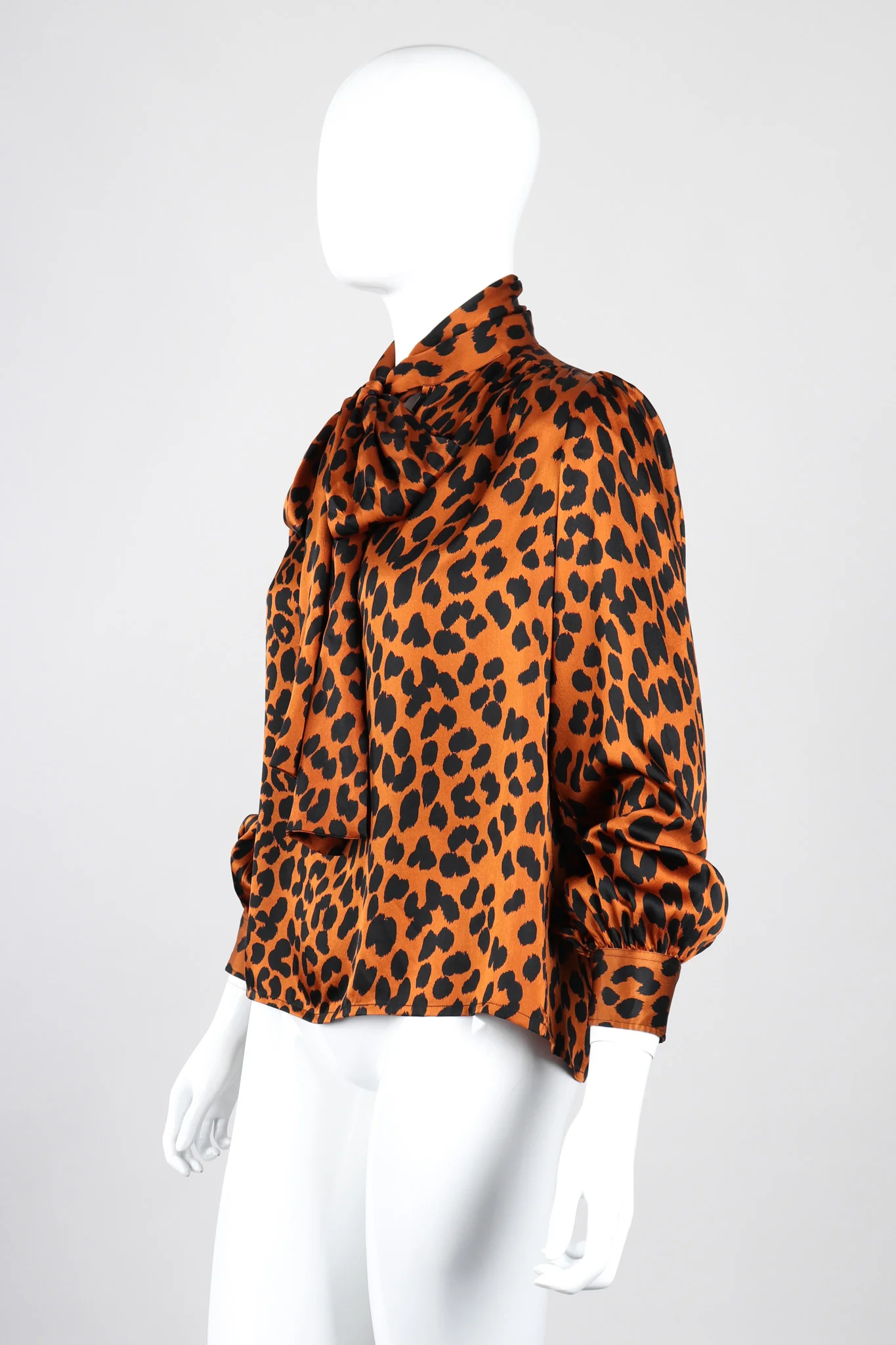 Leopard Silk Blouse - Image 4