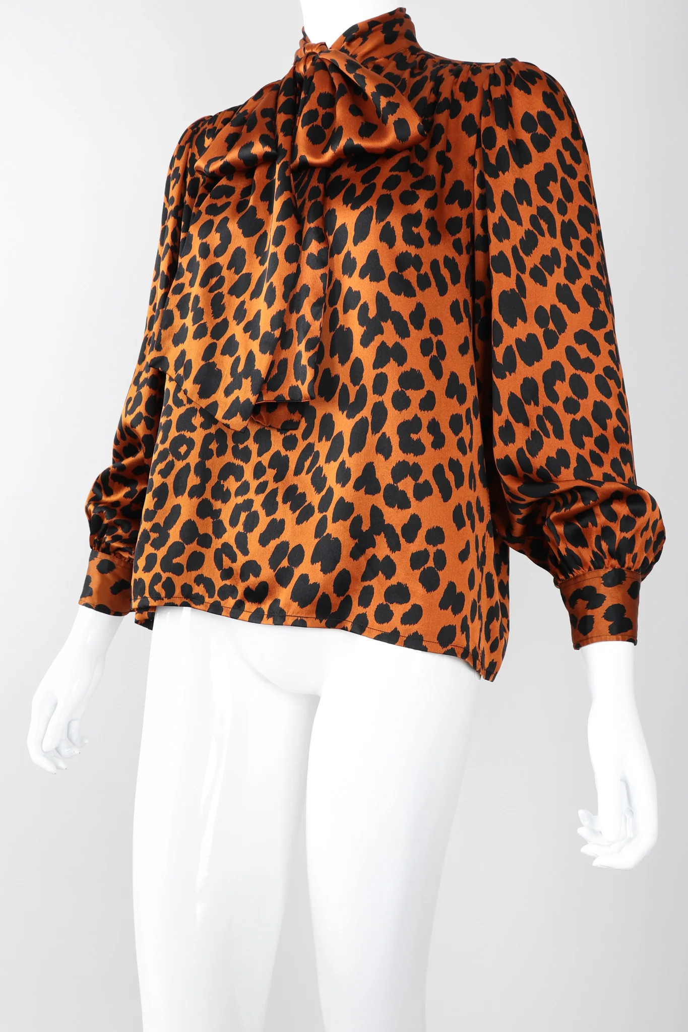 Leopard Silk Blouse - Image 9
