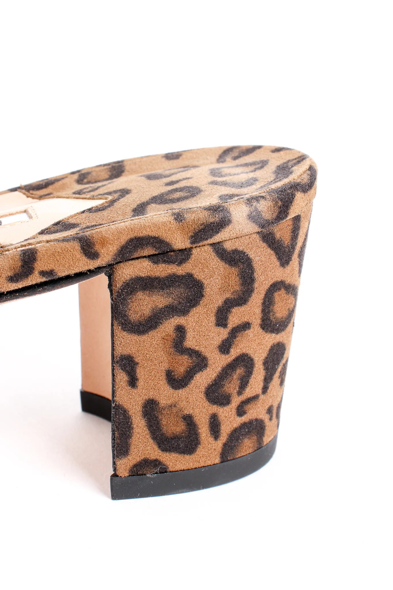 Leopard Suede Block Heel Mules - Image 13