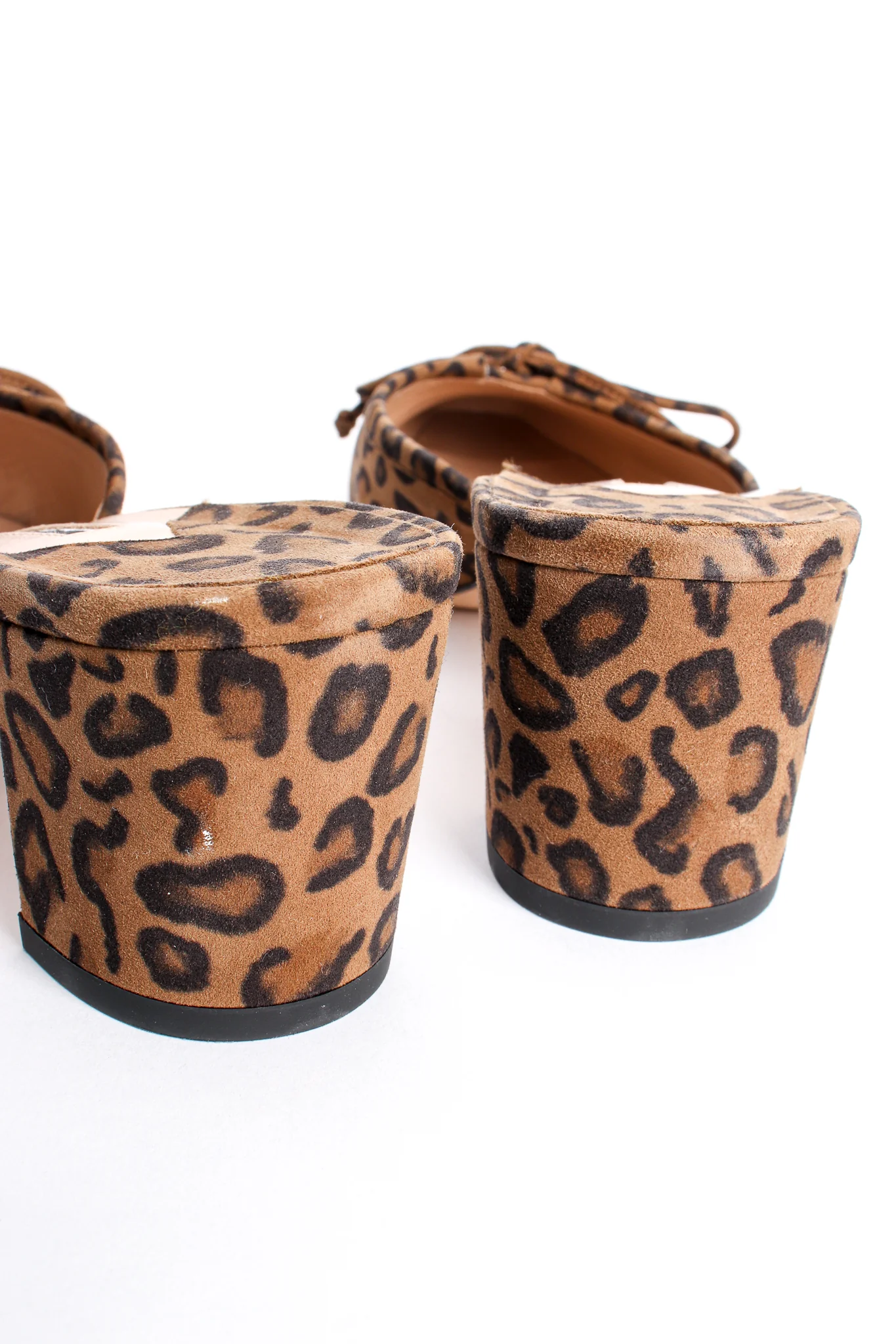 Leopard Suede Block Heel Mules - Image 14