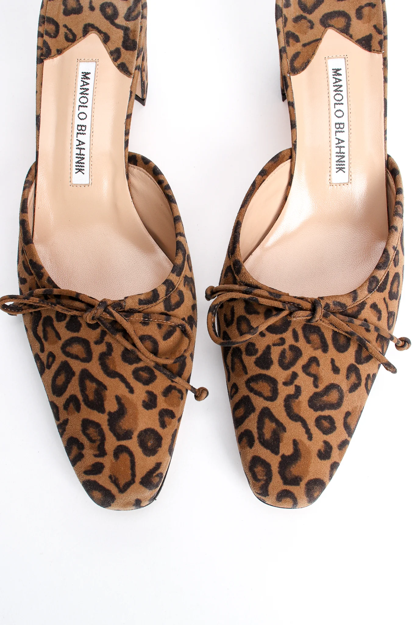Leopard Suede Block Heel Mules - Image 3
