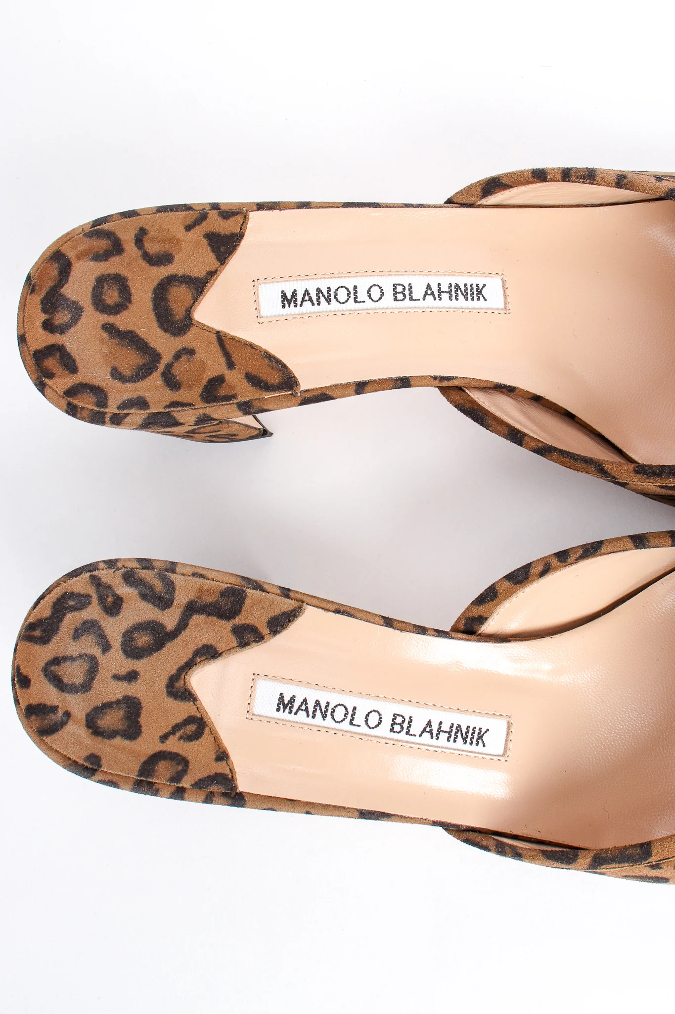 Leopard Suede Block Heel Mules - Image 9