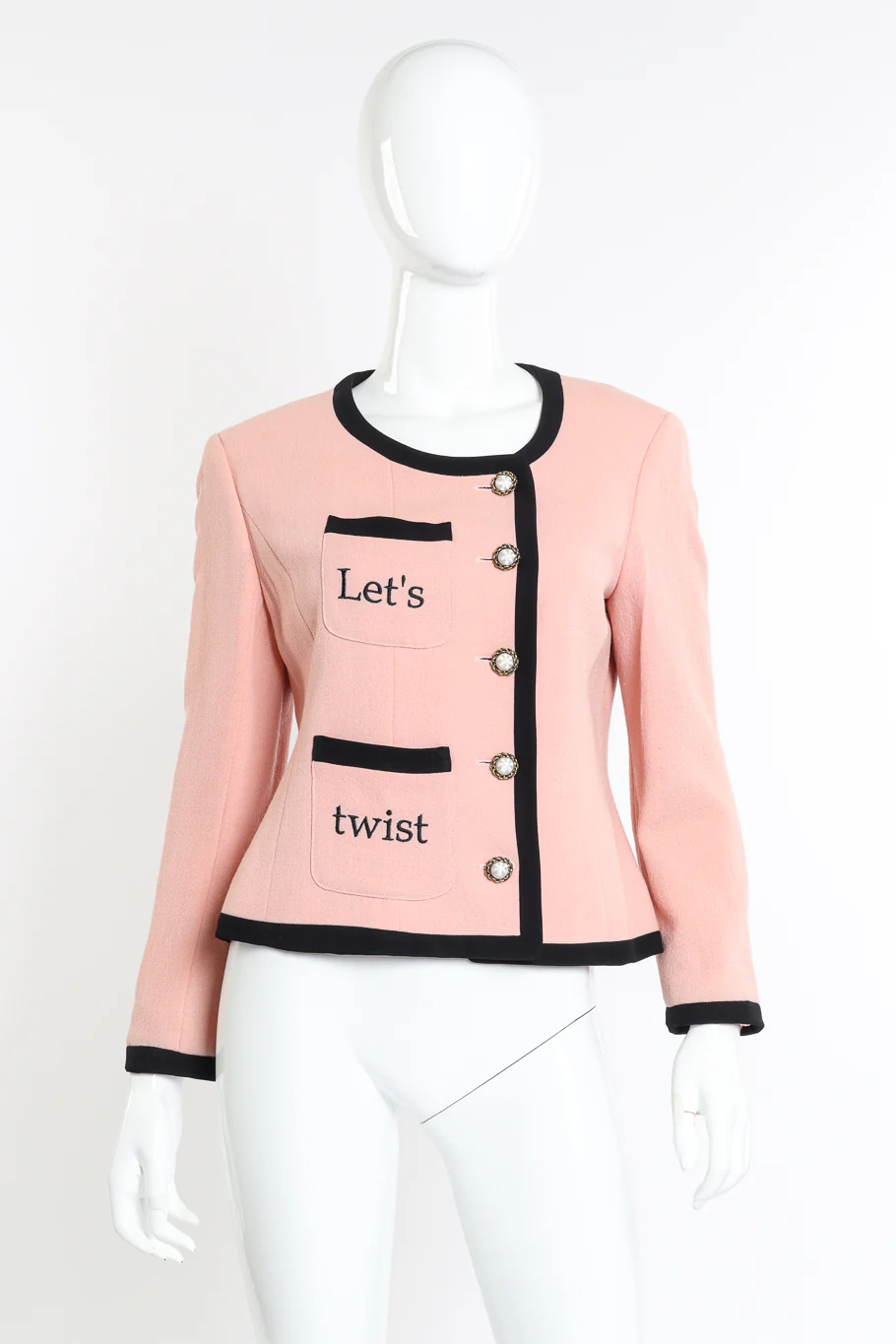 "Let's Twist" Embroidered Wool Jacket