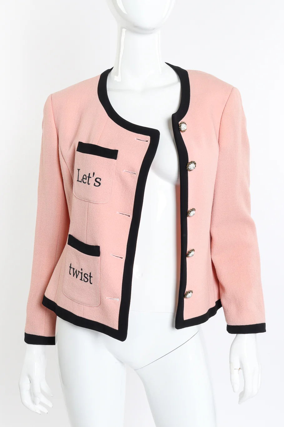 "Let's Twist" Embroidered Wool Jacket - Image 3