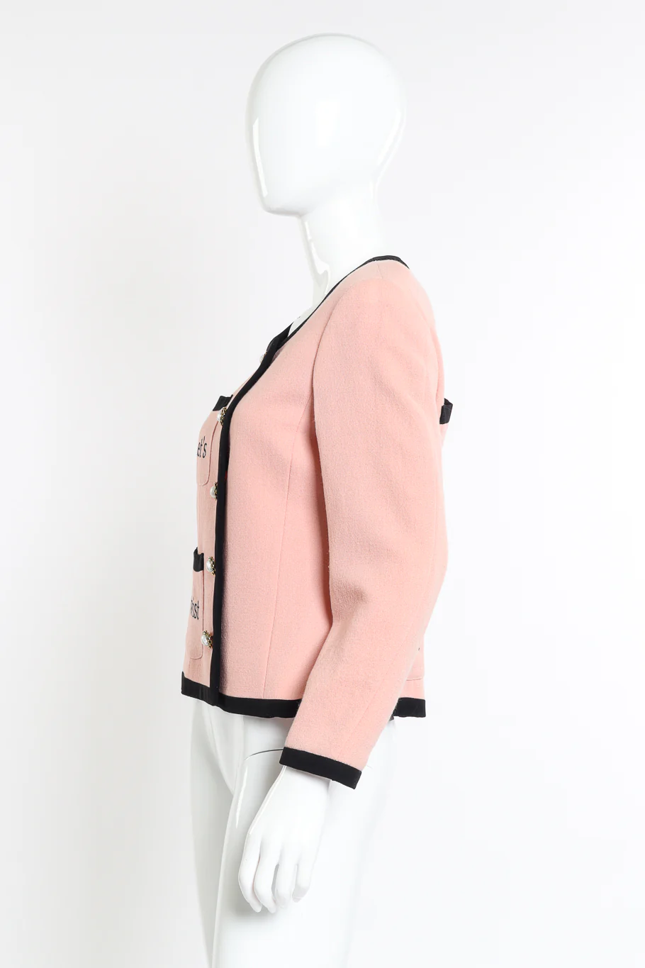 "Let's Twist" Embroidered Wool Jacket - Image 4