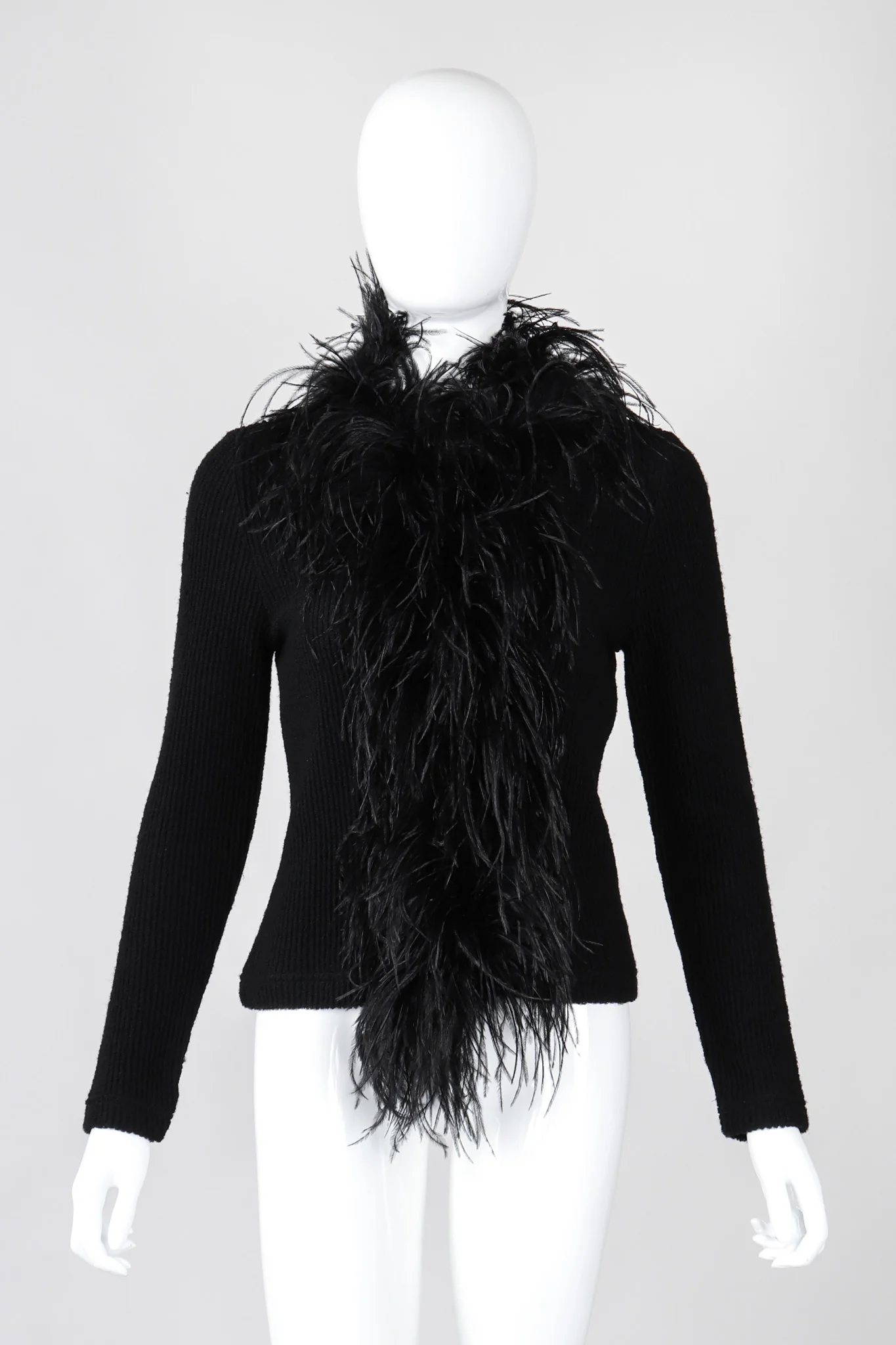 Liberté Ribbed Feather Cardigan - Image 2