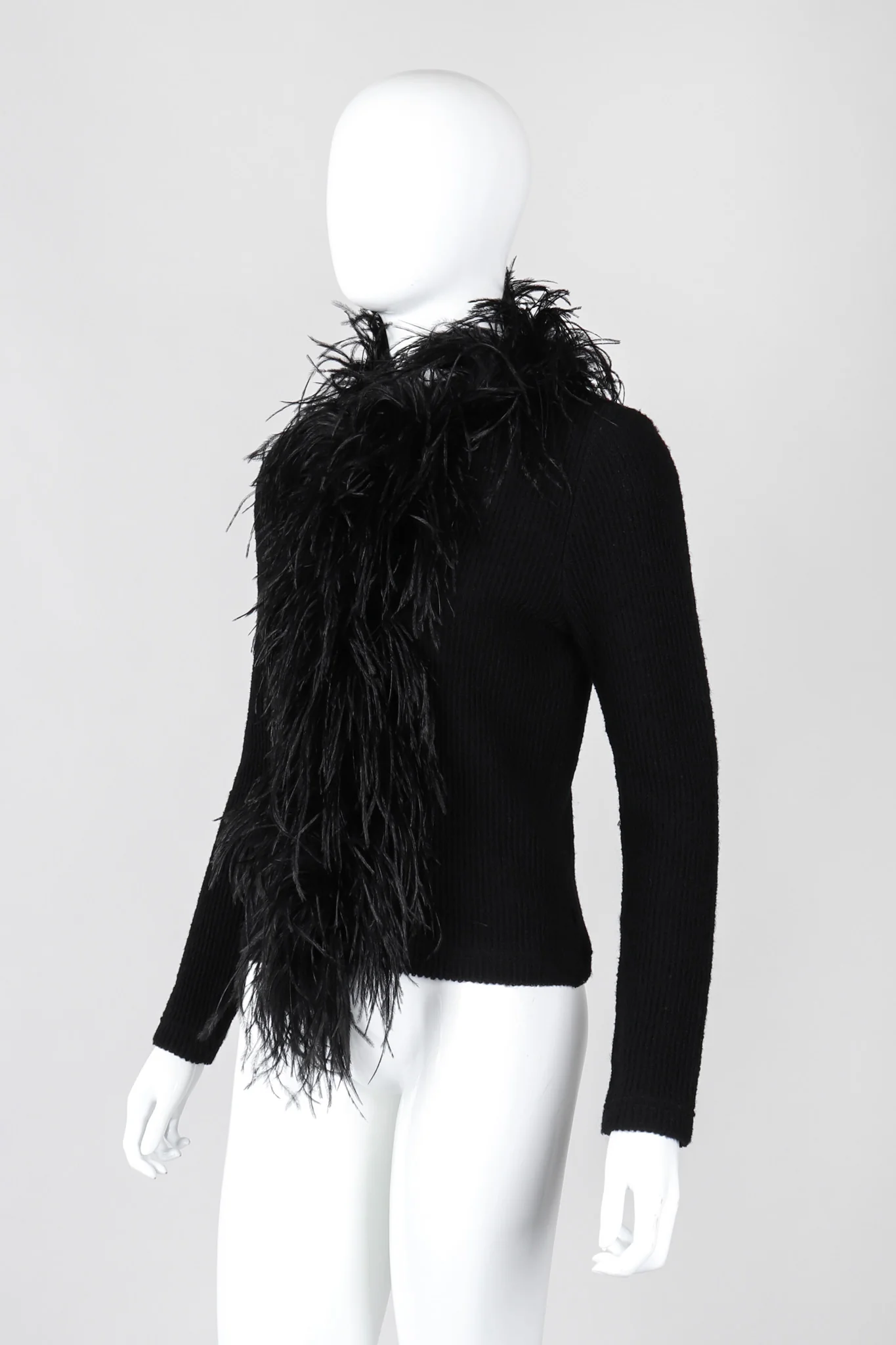 Liberté Ribbed Feather Cardigan - Image 3