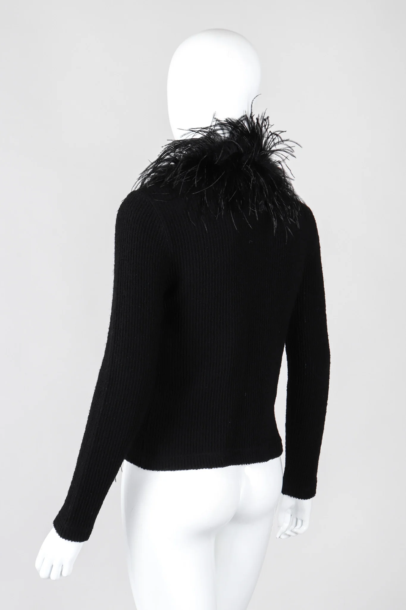 Liberté Ribbed Feather Cardigan - Image 5
