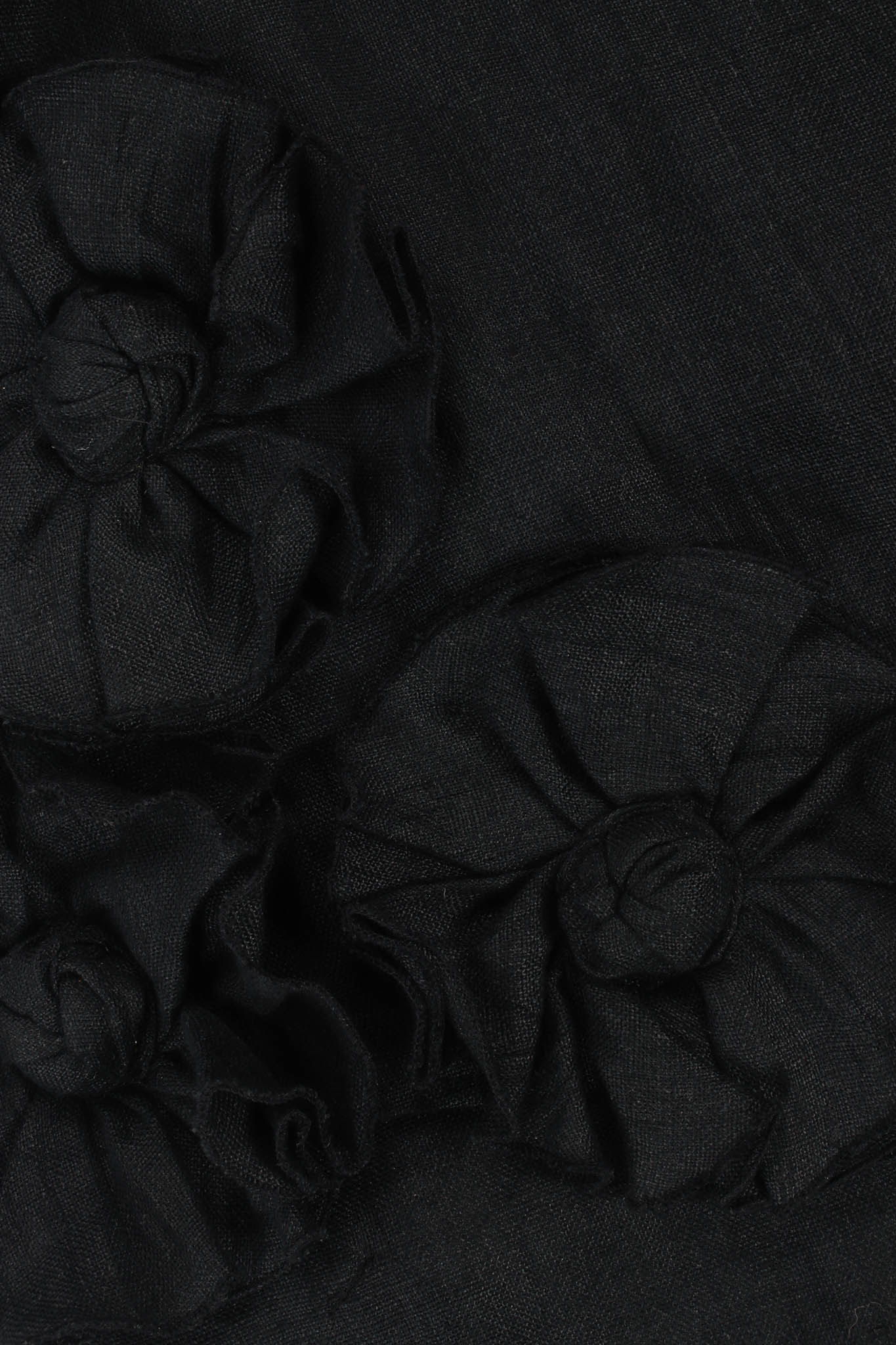 Linen Floral Shoulder Dress - Image 6