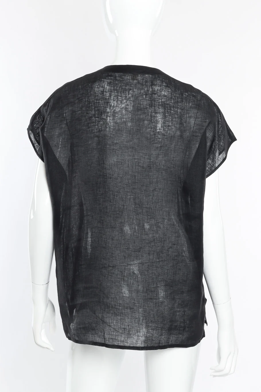 Linen Surplice Blouse - Image 3