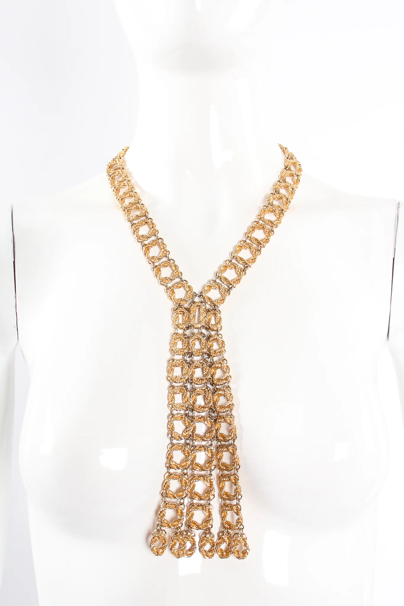 Linked Waterfall Y Necklace - Image 2