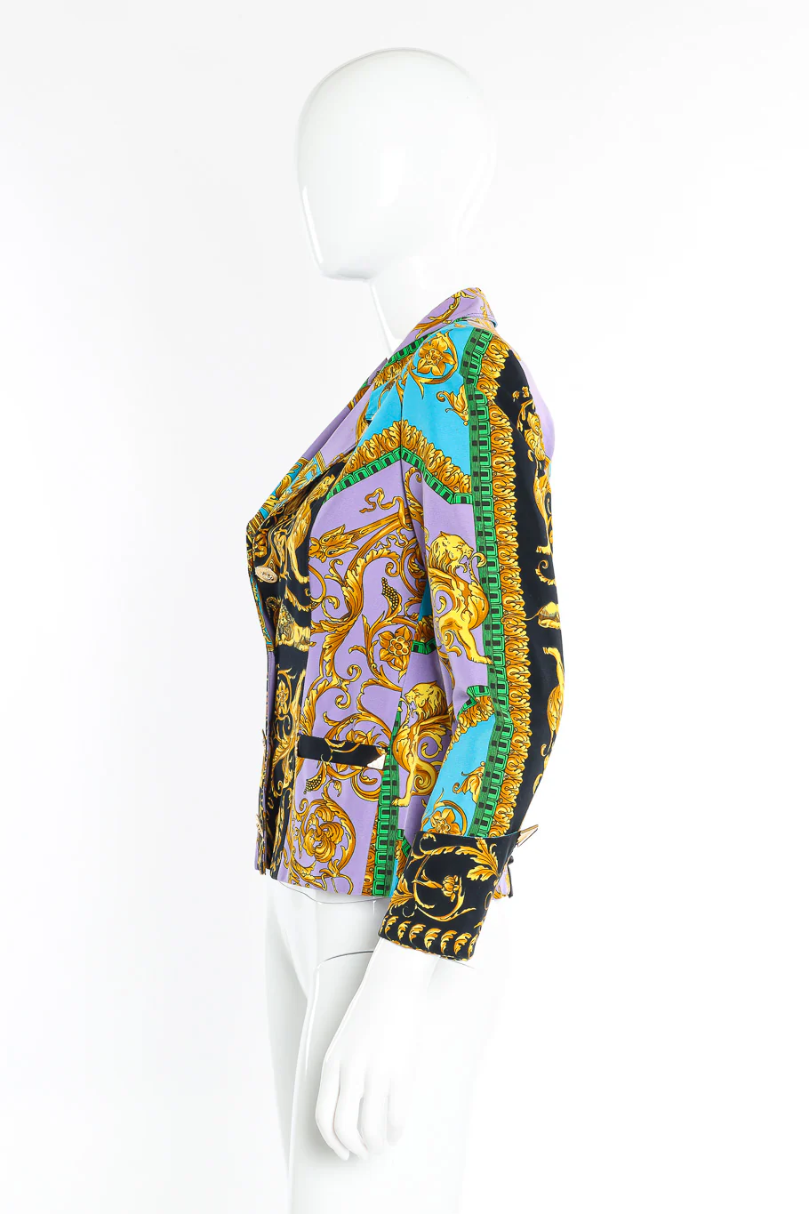 Lion Brocade Print Blazer - Image 2