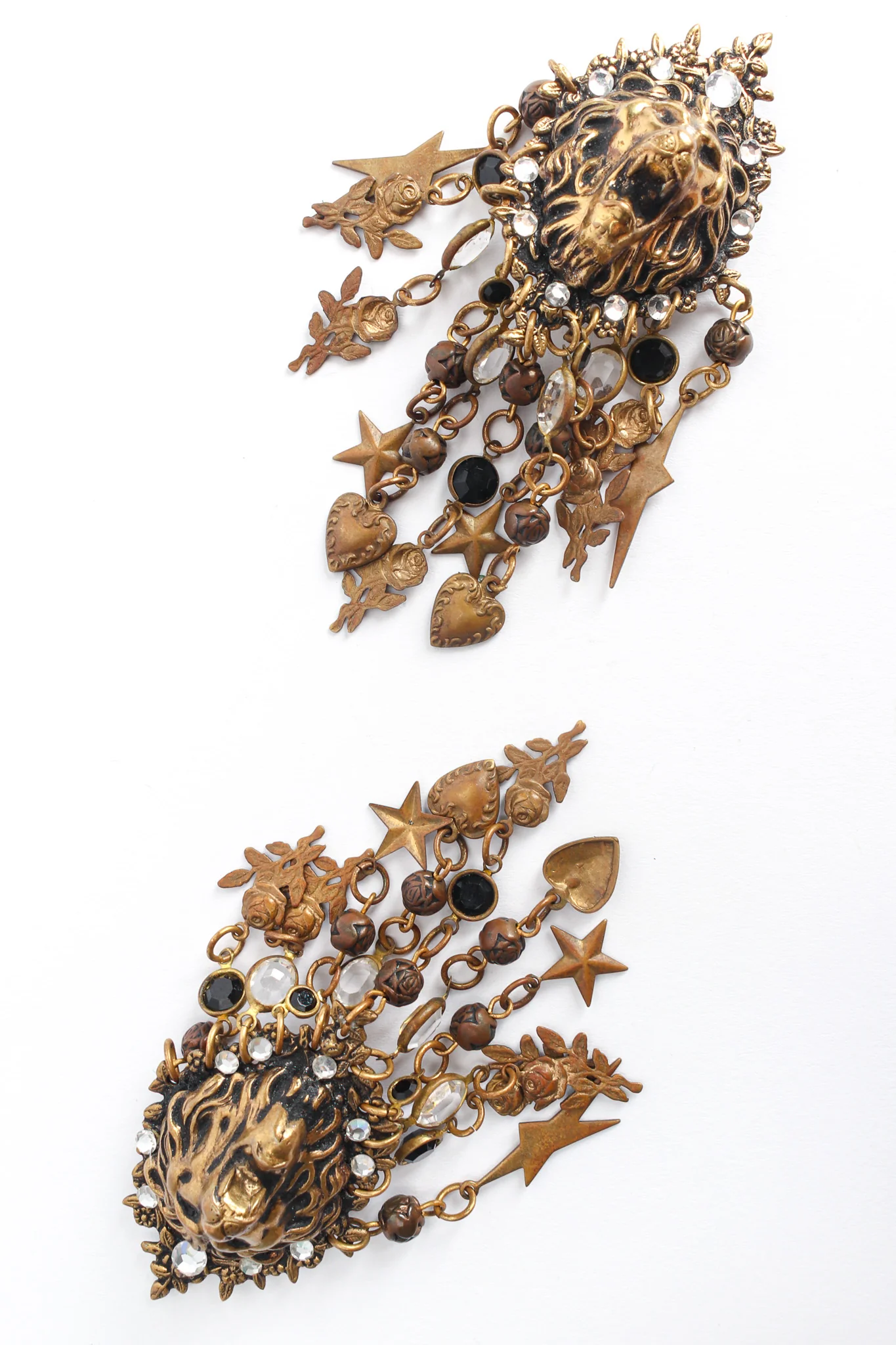 Lion Charm Chandelier Earrings - Image 5