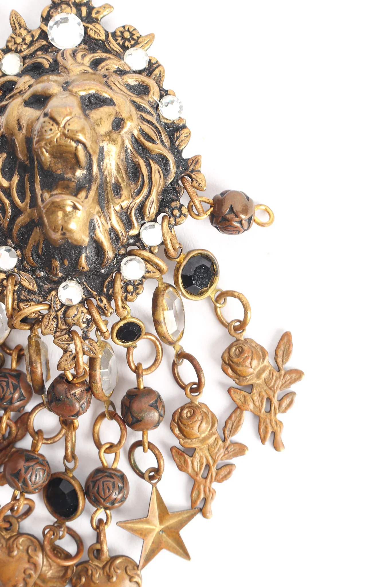 Lion Charm Chandelier Earrings - Image 7